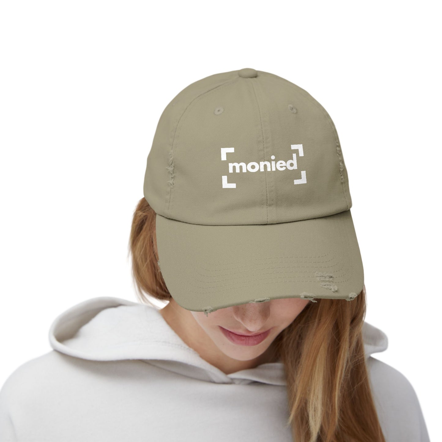 Trendy Distressed Cap - Monied Hat, Unisex Fashion Accessory, Gift for Entrepreneurs, Casual Everyday Wear, Adjustable