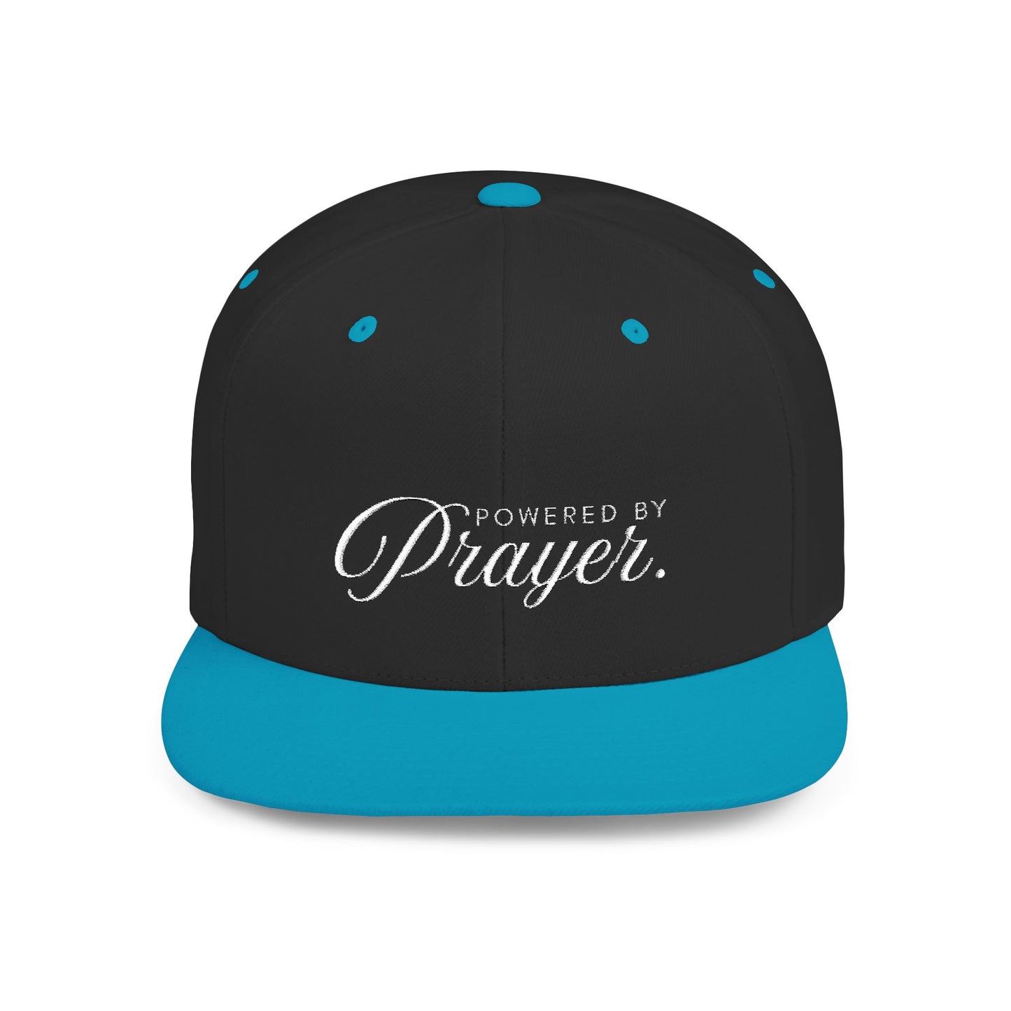 Powered By Prayer - Snapback Cap - Stylish Flat Bill Snapback