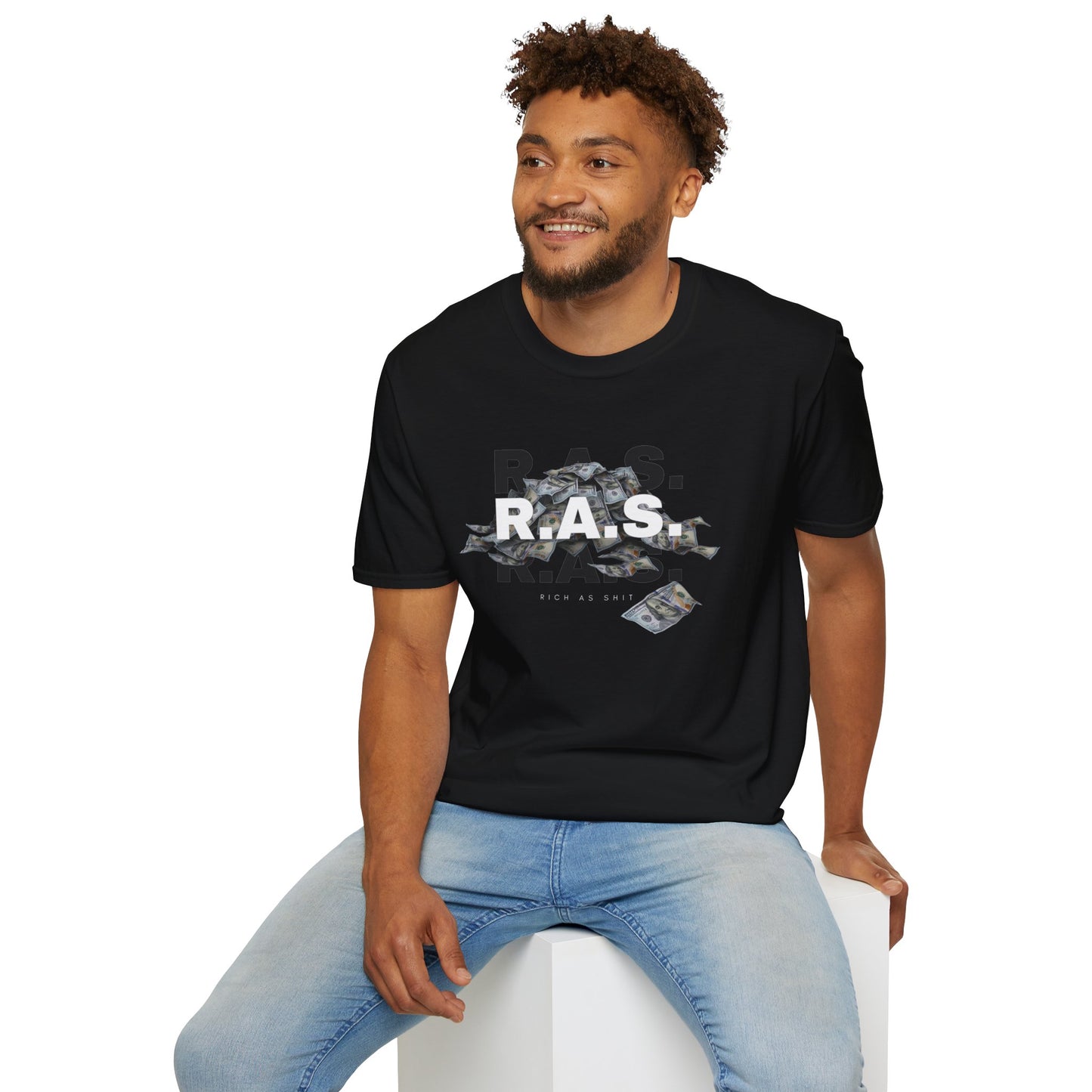 Rich As Shit - Unisex Softstyle T-Shirt