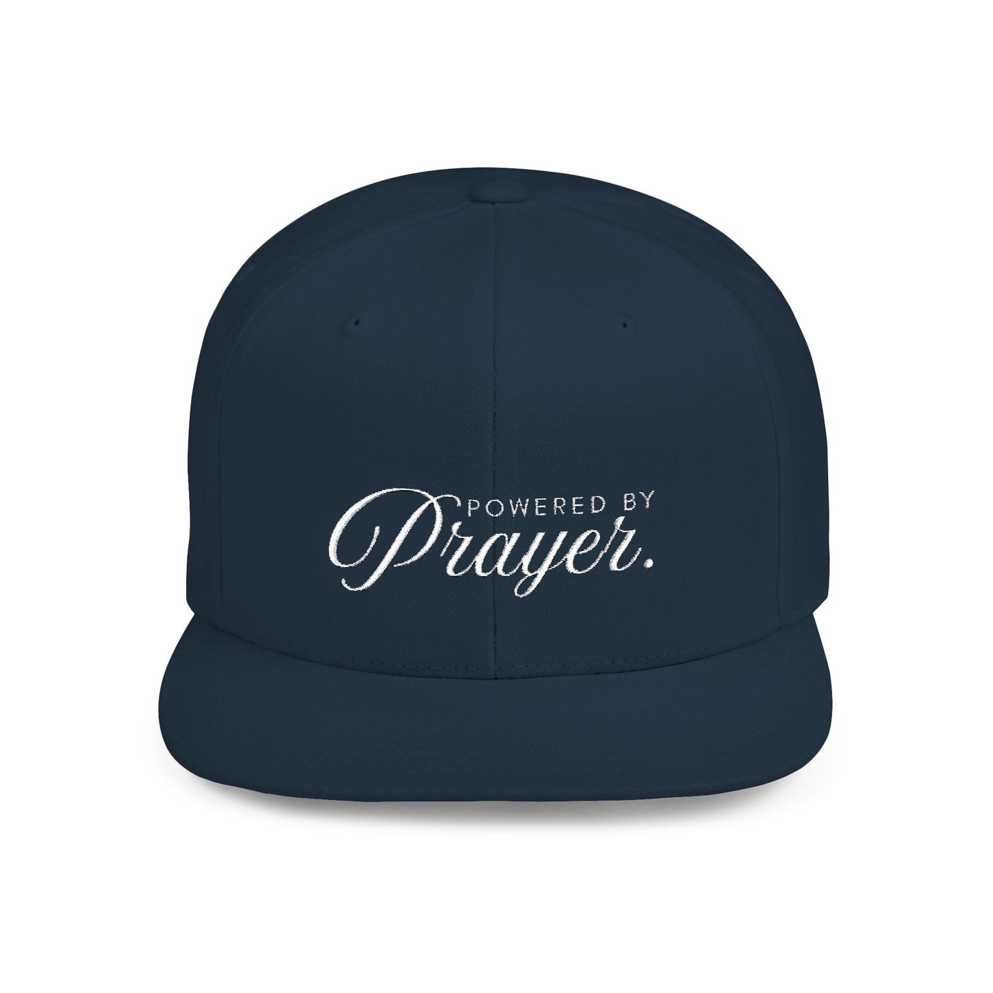 Powered By Prayer - Snapback Cap - Stylish Flat Bill Snapback