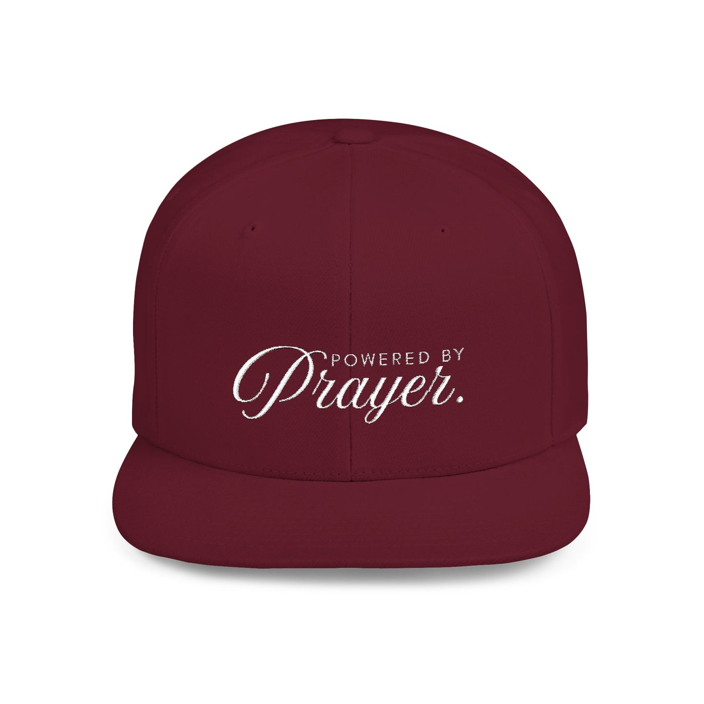 Powered By Prayer - Snapback Cap - Stylish Flat Bill Snapback