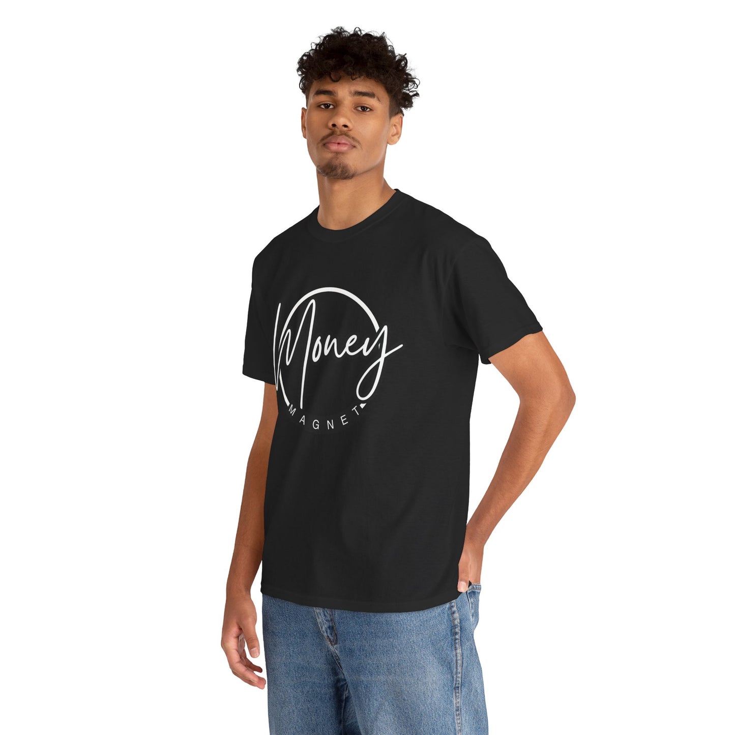 Money Magnet Unisex Heavy Cotton Tee β Motivational Graphic Tee for Positive Vibes