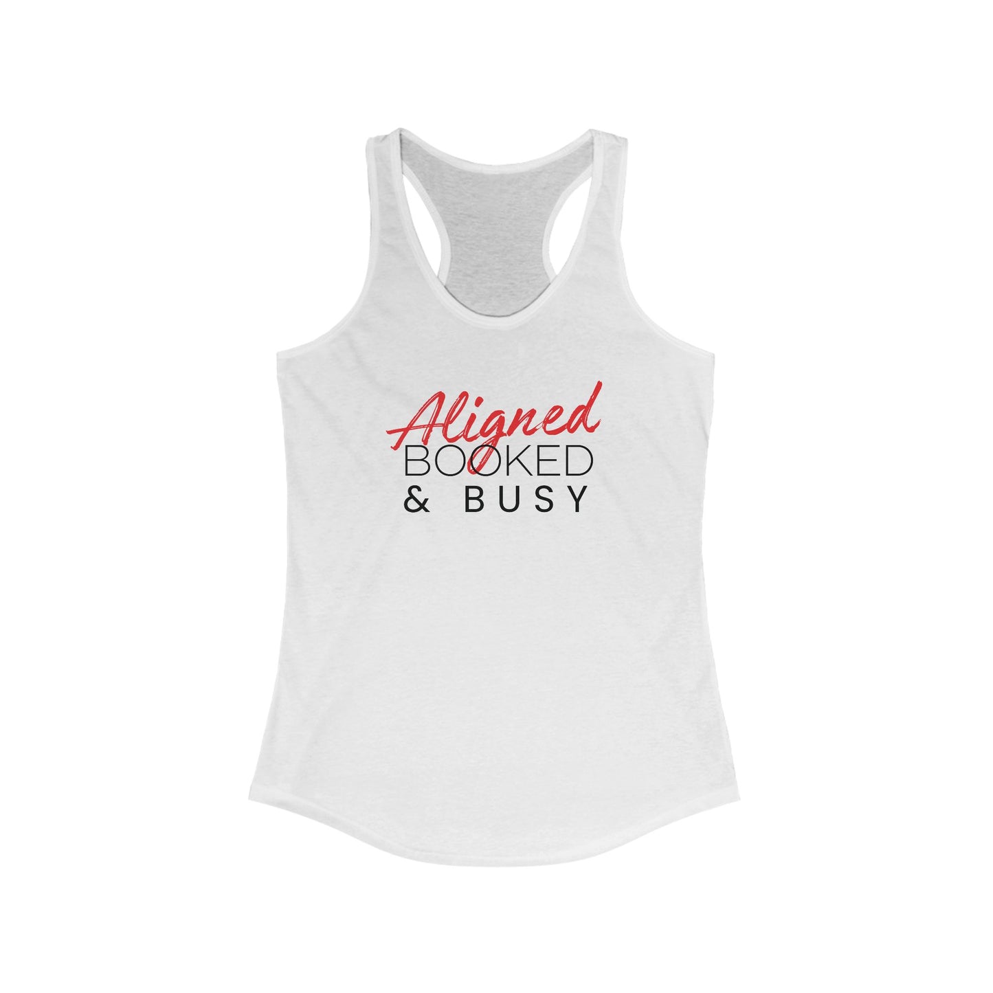 Aligned, Booked & Busy Women's Racerback Tank Top