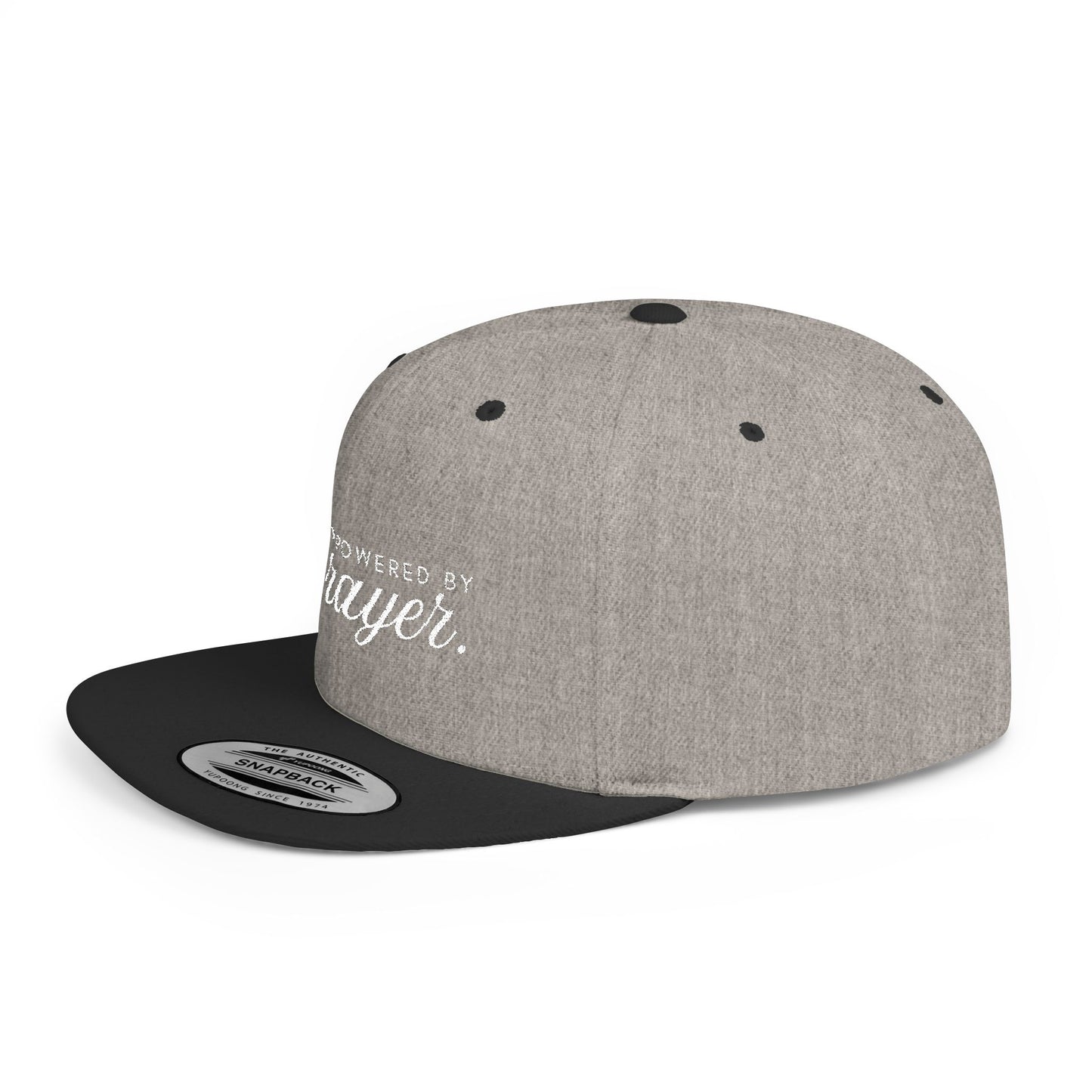 Powered By Prayer - Snapback Cap - Stylish Flat Bill Snapback