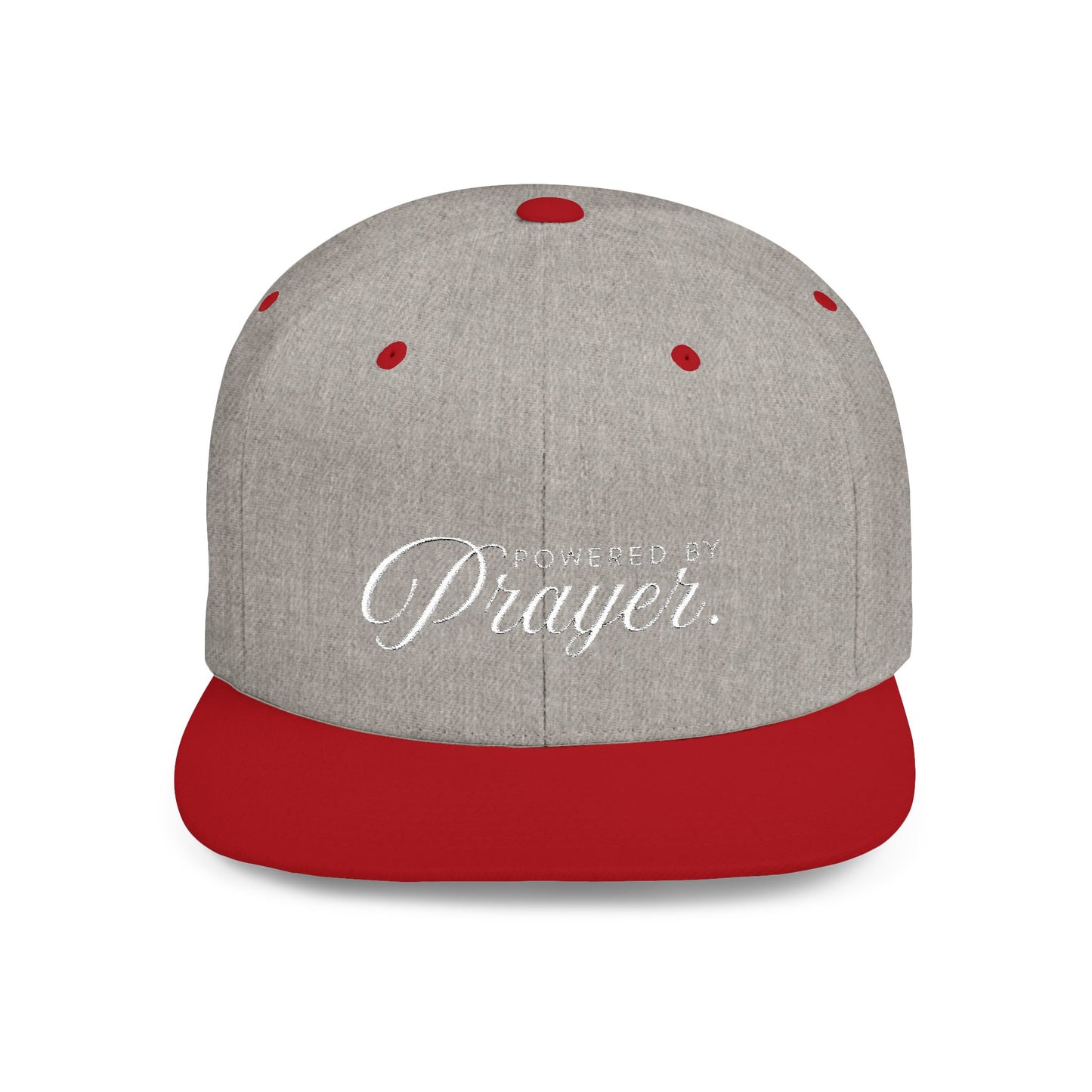Powered By Prayer - Snapback Cap - Stylish Flat Bill Snapback