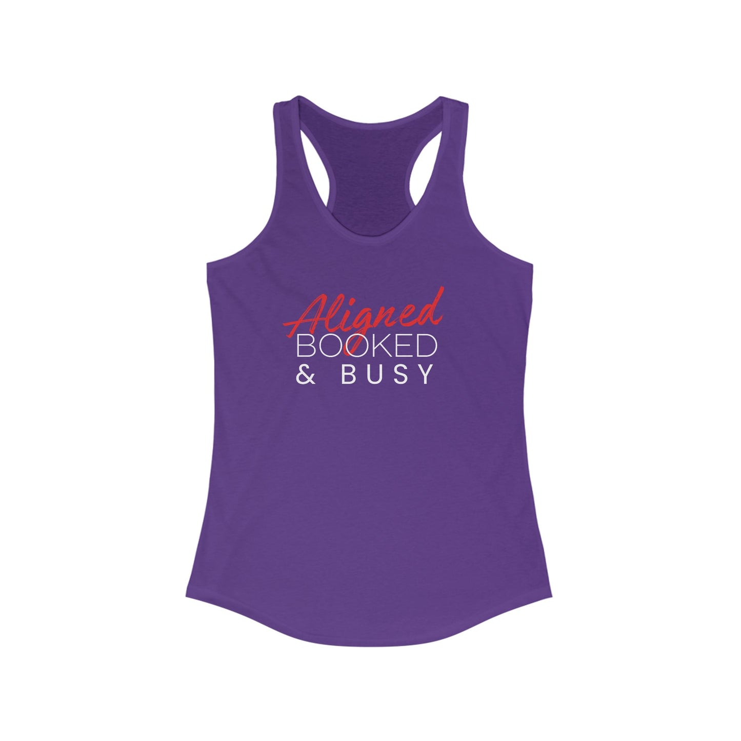Aligned, Booked & Busy Women's Racerback Tank Top