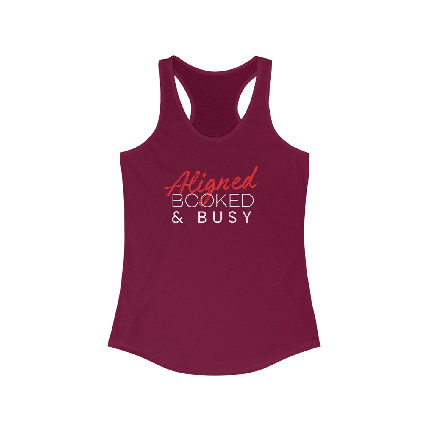 Aligned, Booked & Busy Women's Racerback Tank Top
