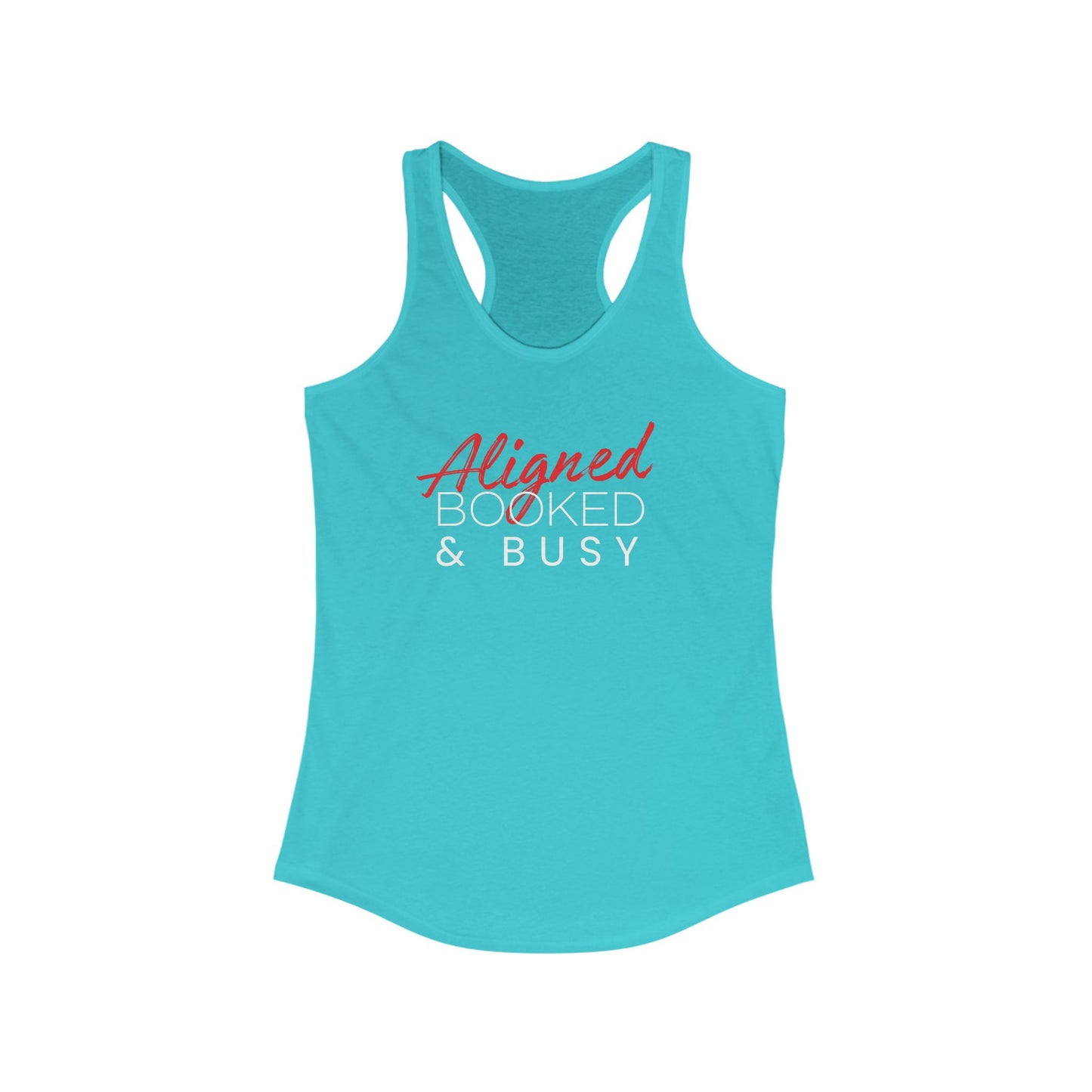 Aligned, Booked & Busy Women's Racerback Tank Top