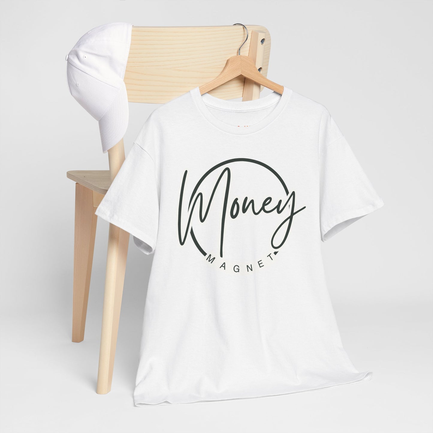 Money Magnet Unisex Heavy Cotton Tee β Motivational Graphic Tee for Positive Vibes