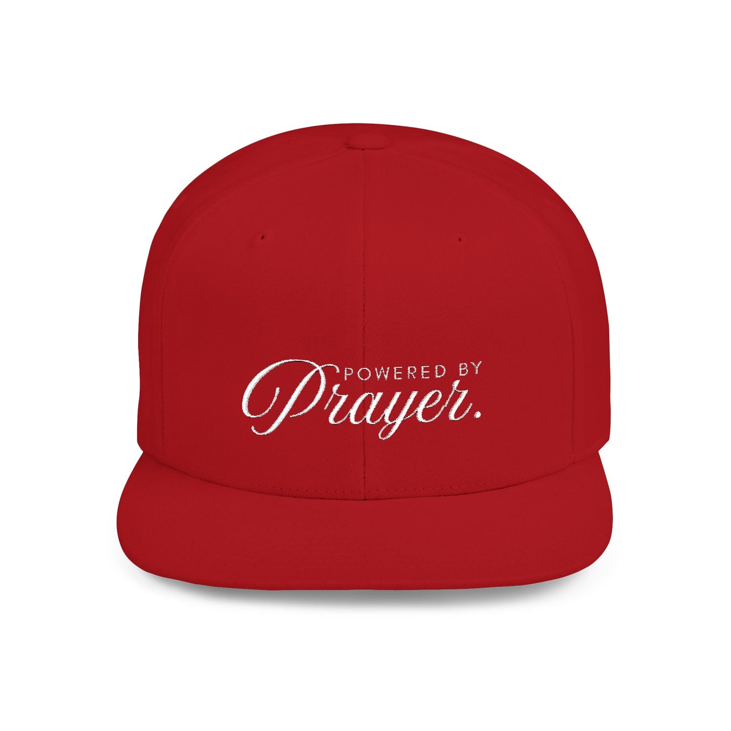 Powered By Prayer - Snapback Cap - Stylish Flat Bill Snapback