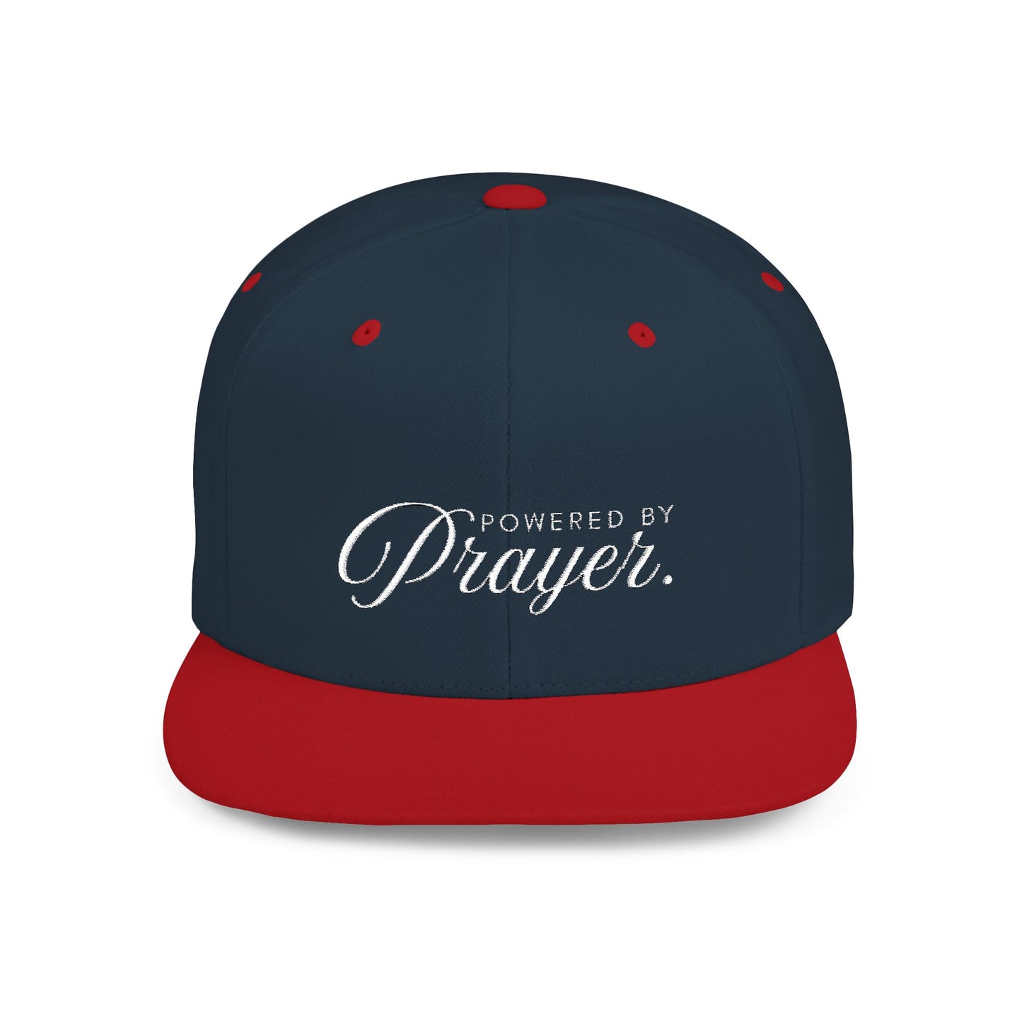Powered By Prayer - Snapback Cap - Stylish Flat Bill Snapback