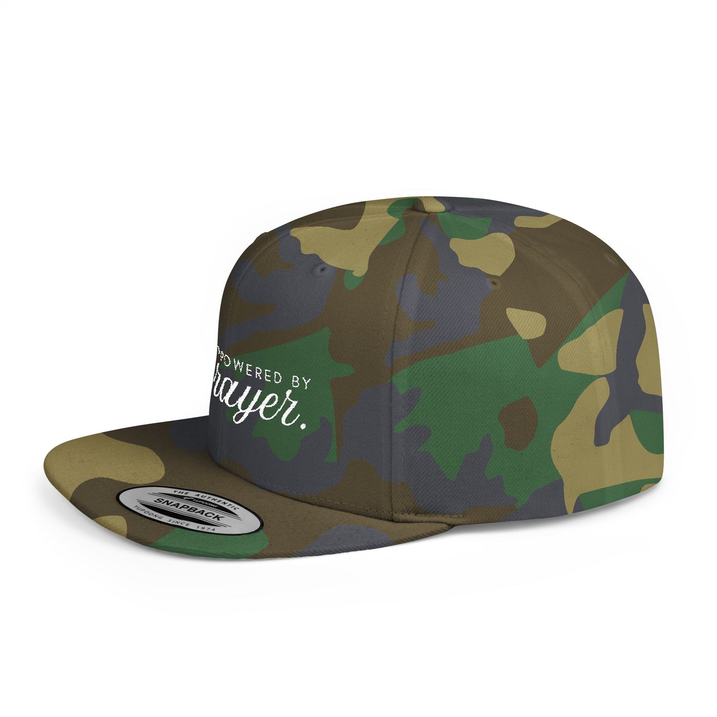 Powered By Prayer - Snapback Cap - Stylish Flat Bill Snapback