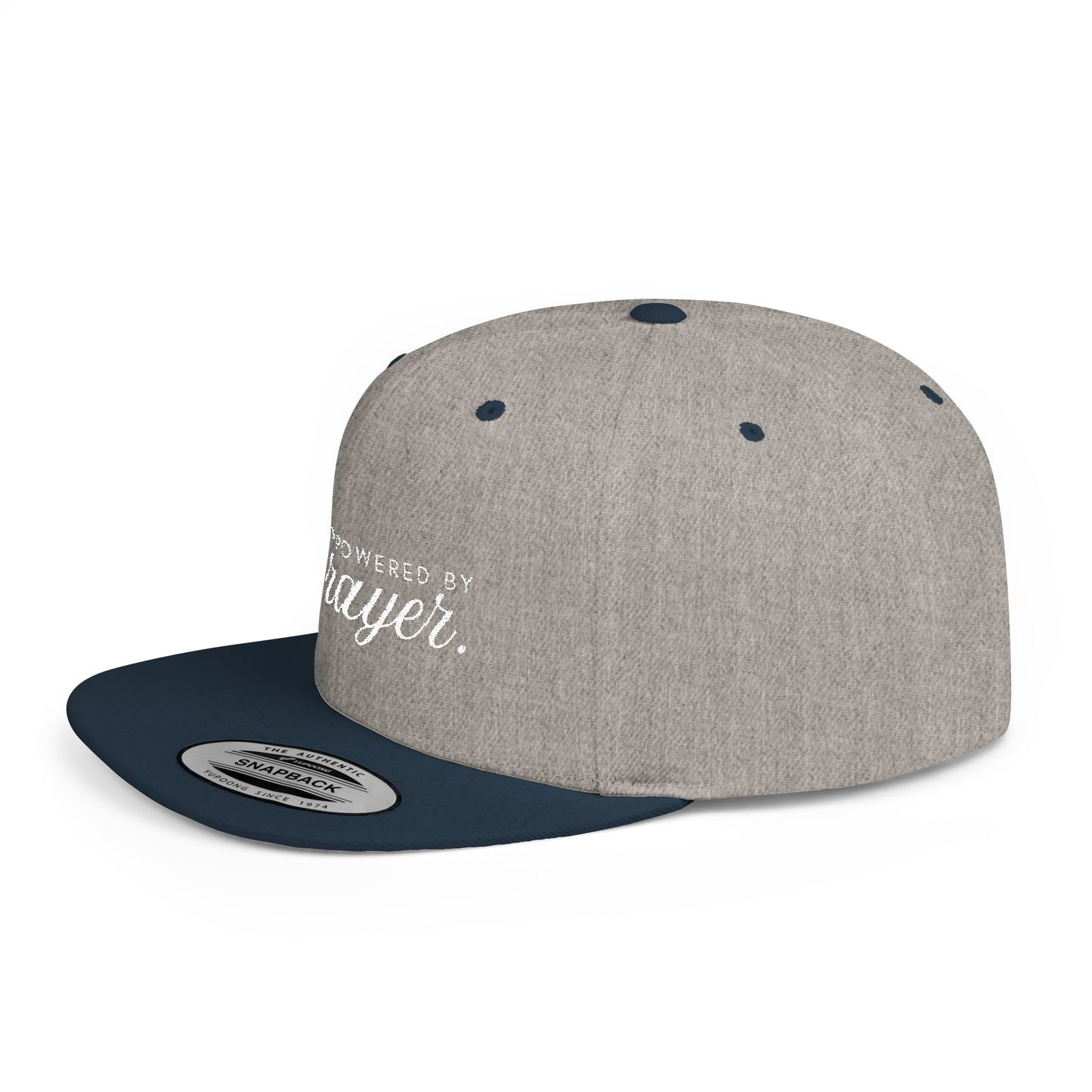 Powered By Prayer - Snapback Cap - Stylish Flat Bill Snapback