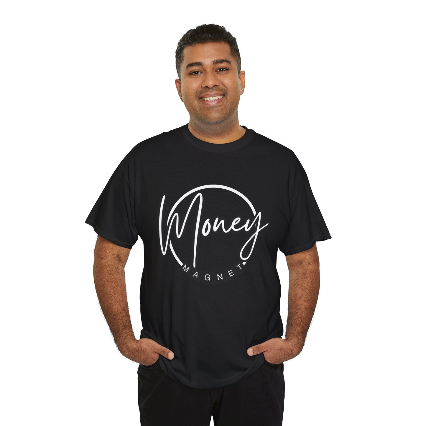 Money Magnet Unisex Heavy Cotton Tee β Motivational Graphic Tee for Positive Vibes