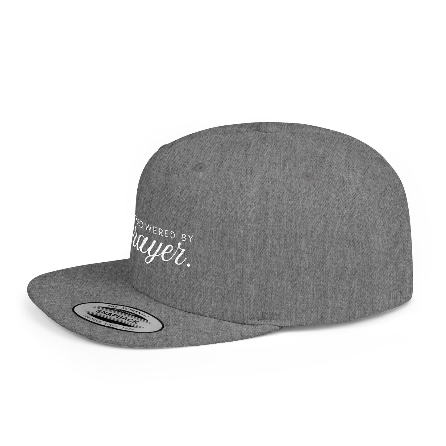Powered By Prayer - Snapback Cap - Stylish Flat Bill Snapback