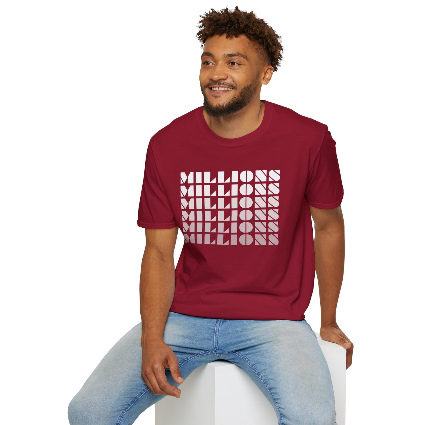 Minimalist 'Millions' Unisex Softstyle T-Shirt - Trendy Casual Wear