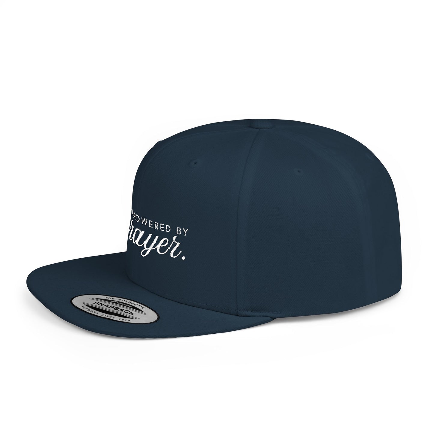 Powered By Prayer - Snapback Cap - Stylish Flat Bill Snapback