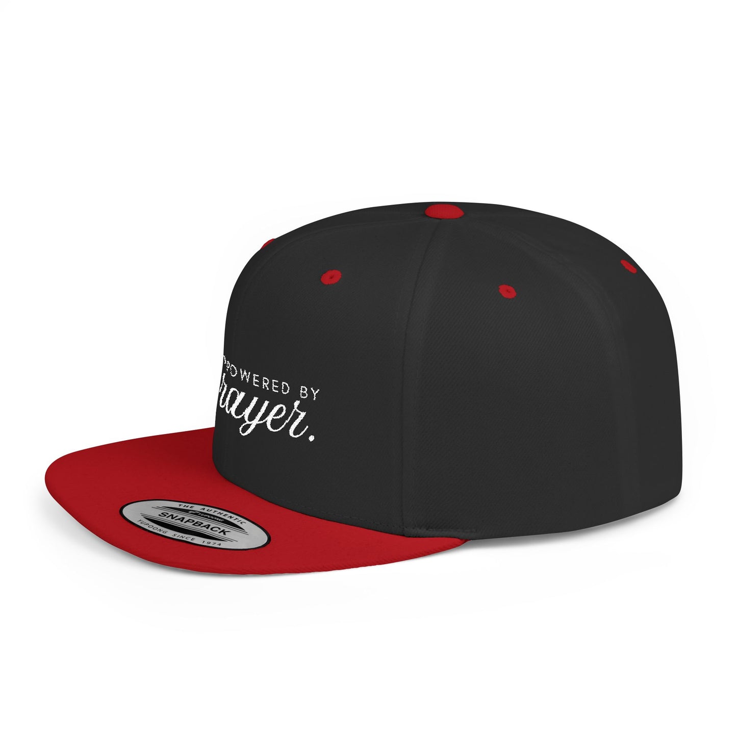 Powered By Prayer - Snapback Cap - Stylish Flat Bill Snapback