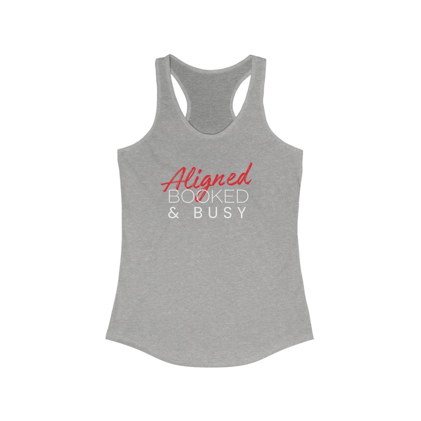 Aligned, Booked & Busy Women's Racerback Tank Top