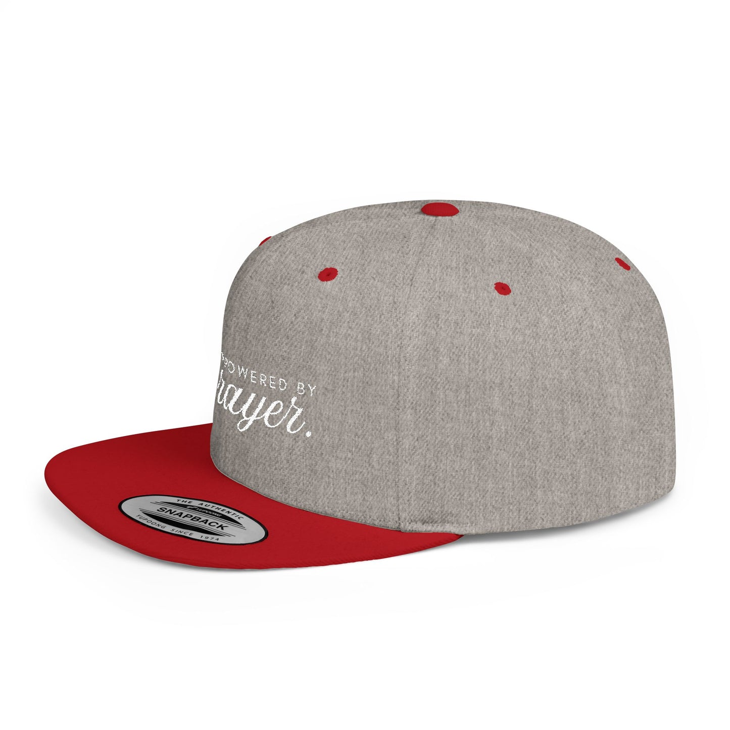 Powered By Prayer - Snapback Cap - Stylish Flat Bill Snapback
