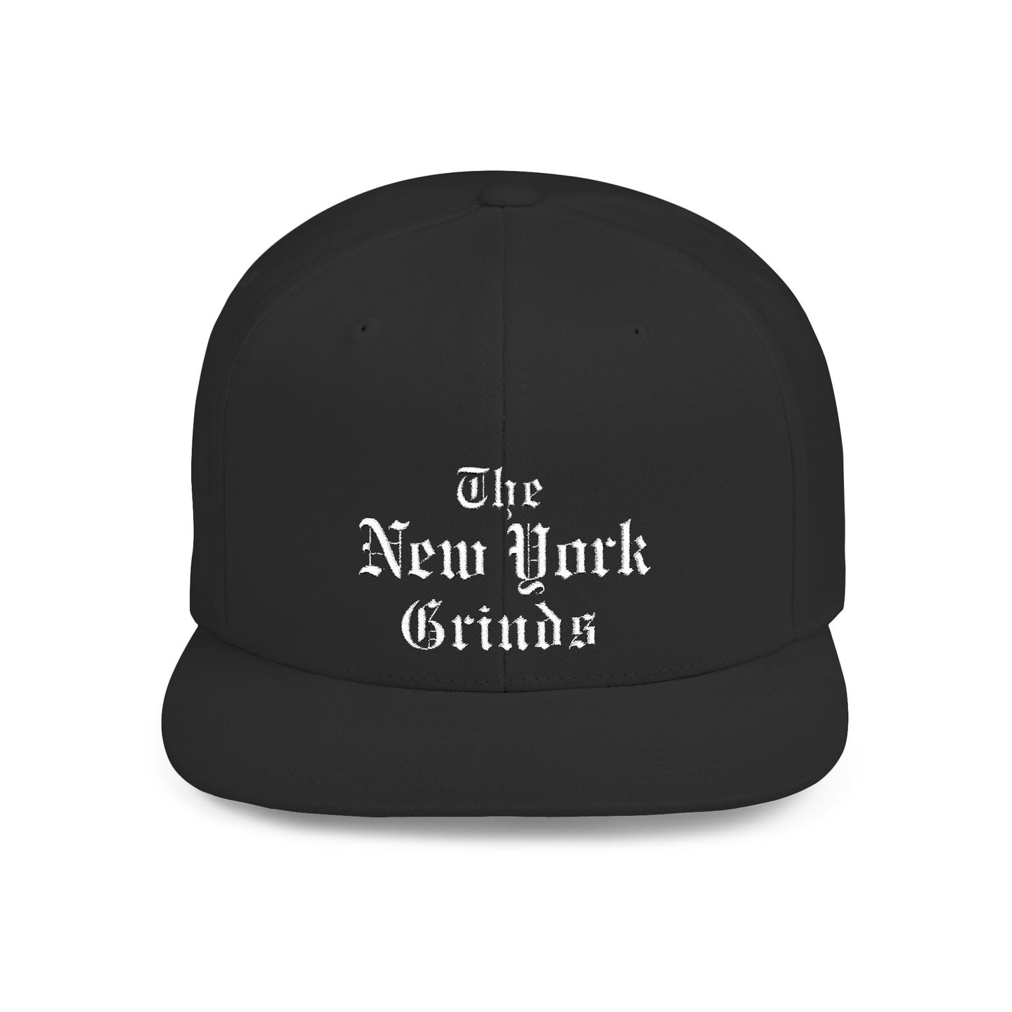 New York Grinds Flat Bill Snapback Hat - Stylish Streetwear Cap for Trendsetters