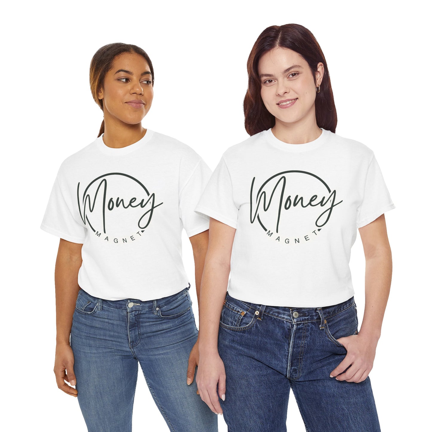 Money Magnet Unisex Heavy Cotton Tee β Motivational Graphic Tee for Positive Vibes