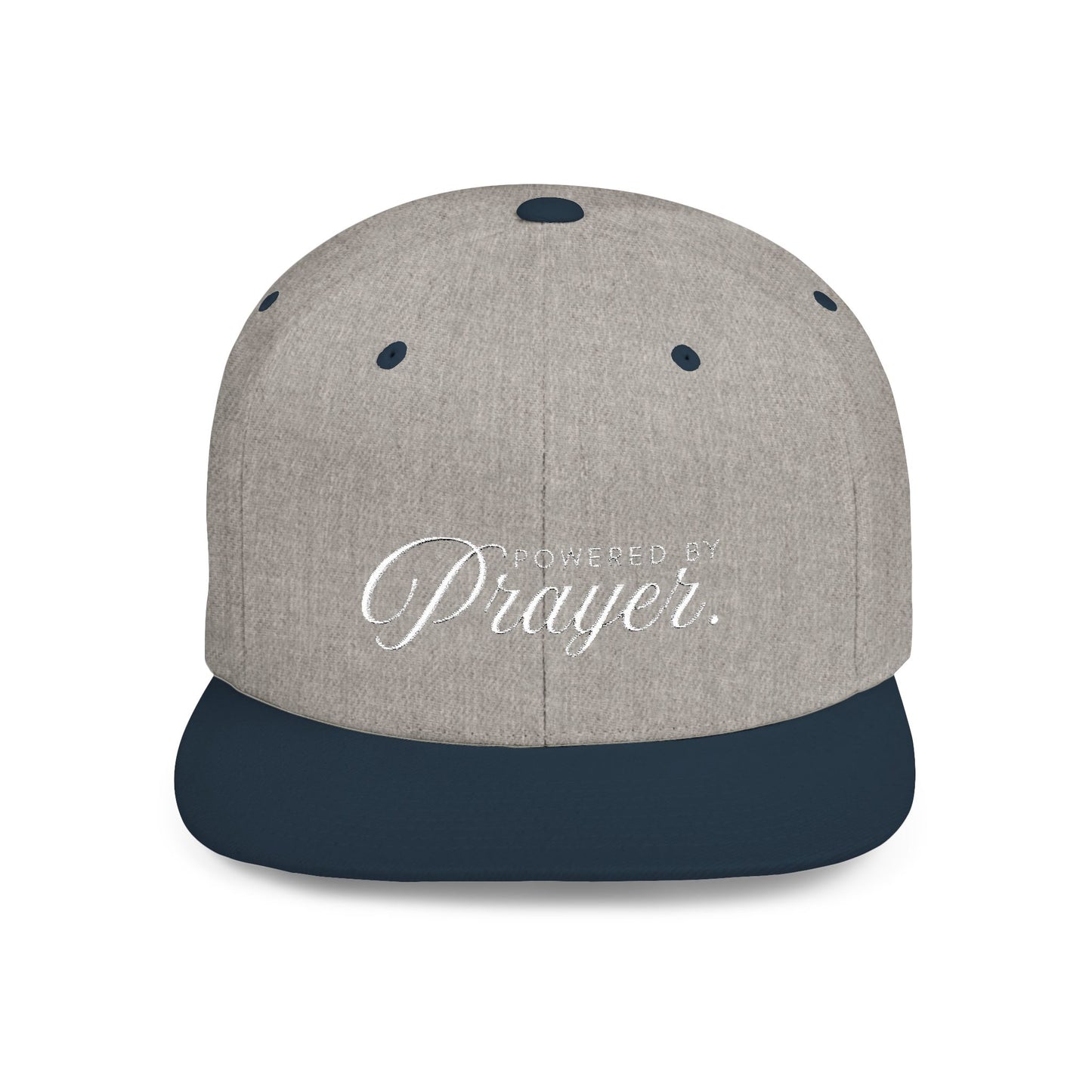 Powered By Prayer - Snapback Cap - Stylish Flat Bill Snapback