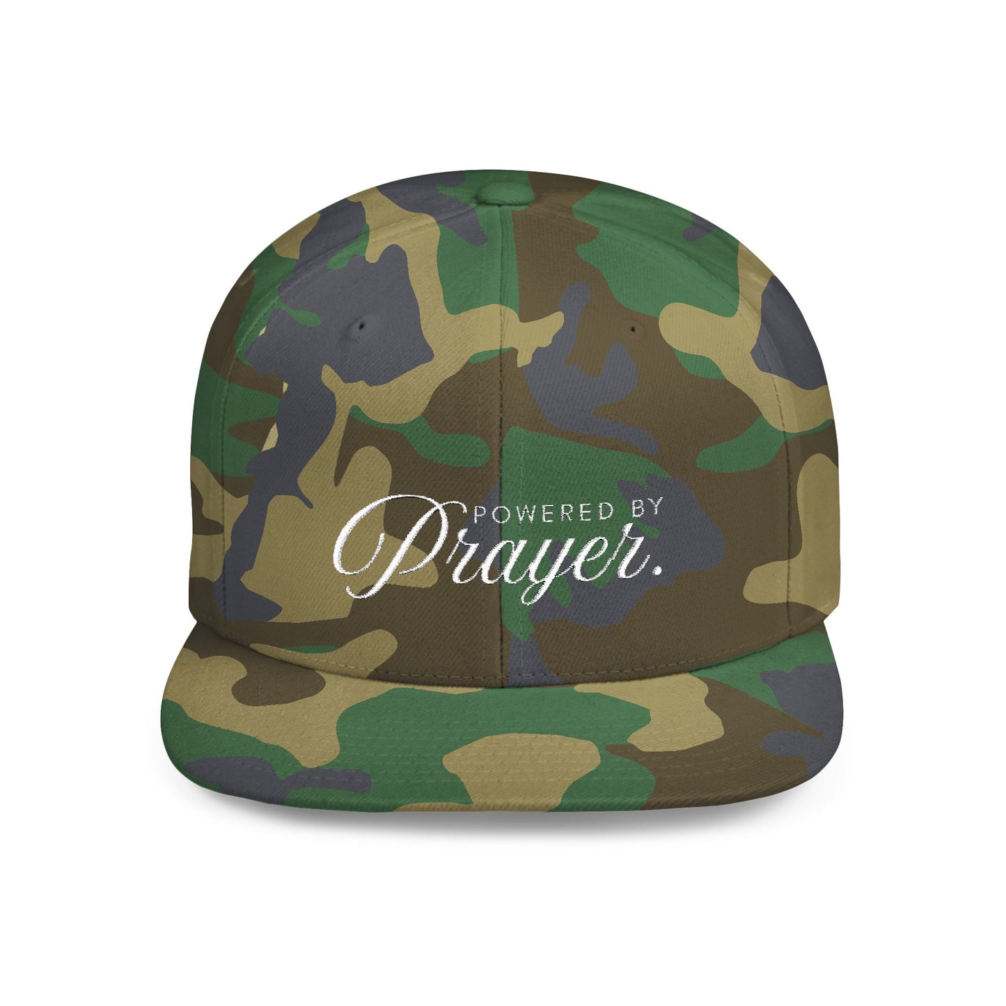 Powered By Prayer - Snapback Cap - Stylish Flat Bill Snapback