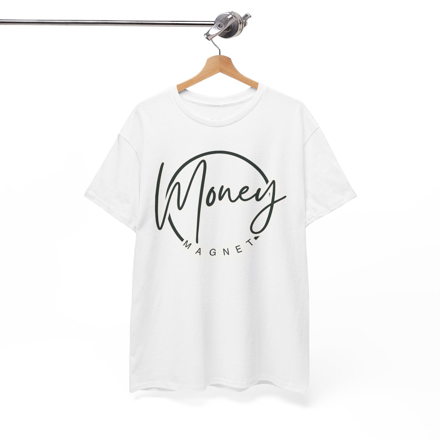 Money Magnet Unisex Heavy Cotton Tee β Motivational Graphic Tee for Positive Vibes