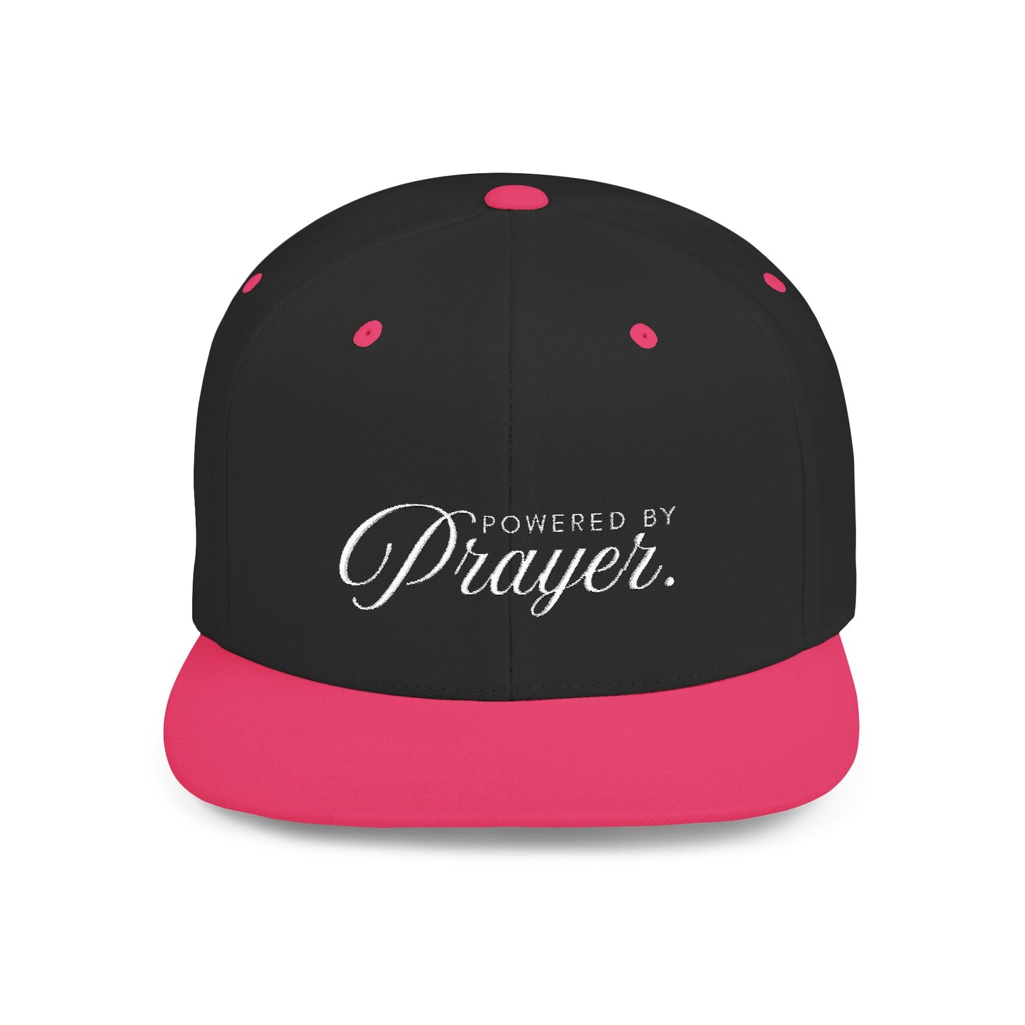 Powered By Prayer - Snapback Cap - Stylish Flat Bill Snapback