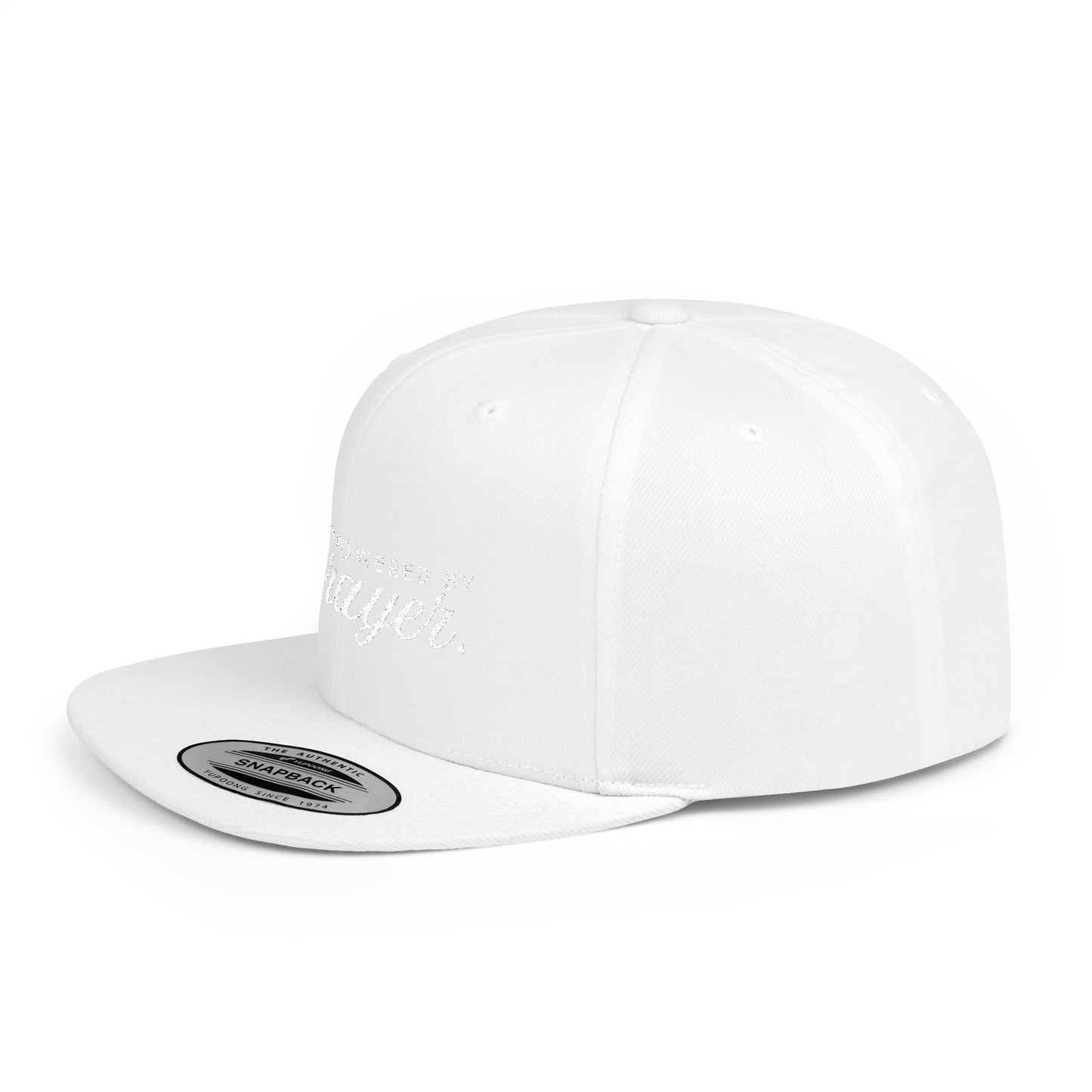 Powered By Prayer - Snapback Cap - Stylish Flat Bill Snapback