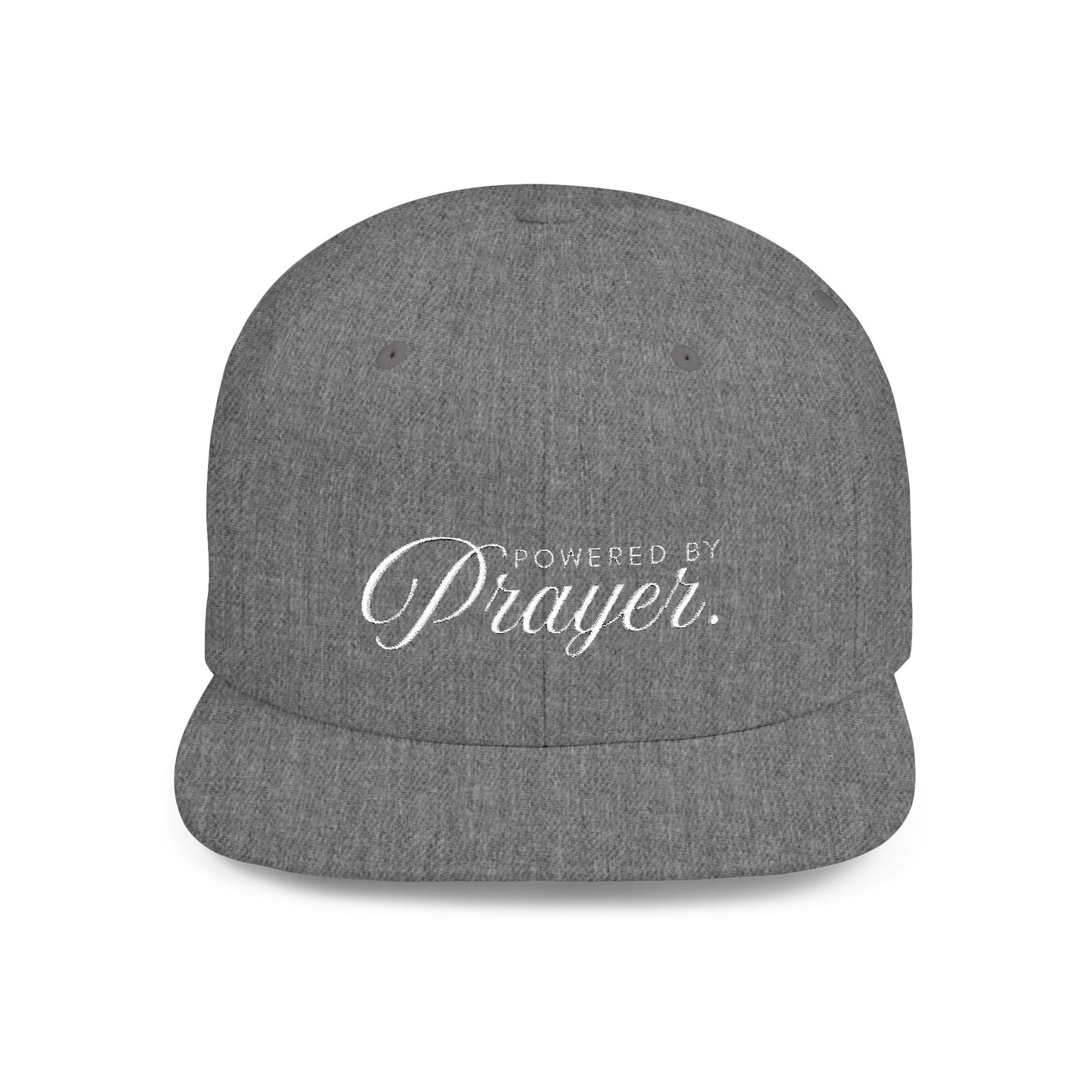Powered By Prayer - Snapback Cap - Stylish Flat Bill Snapback