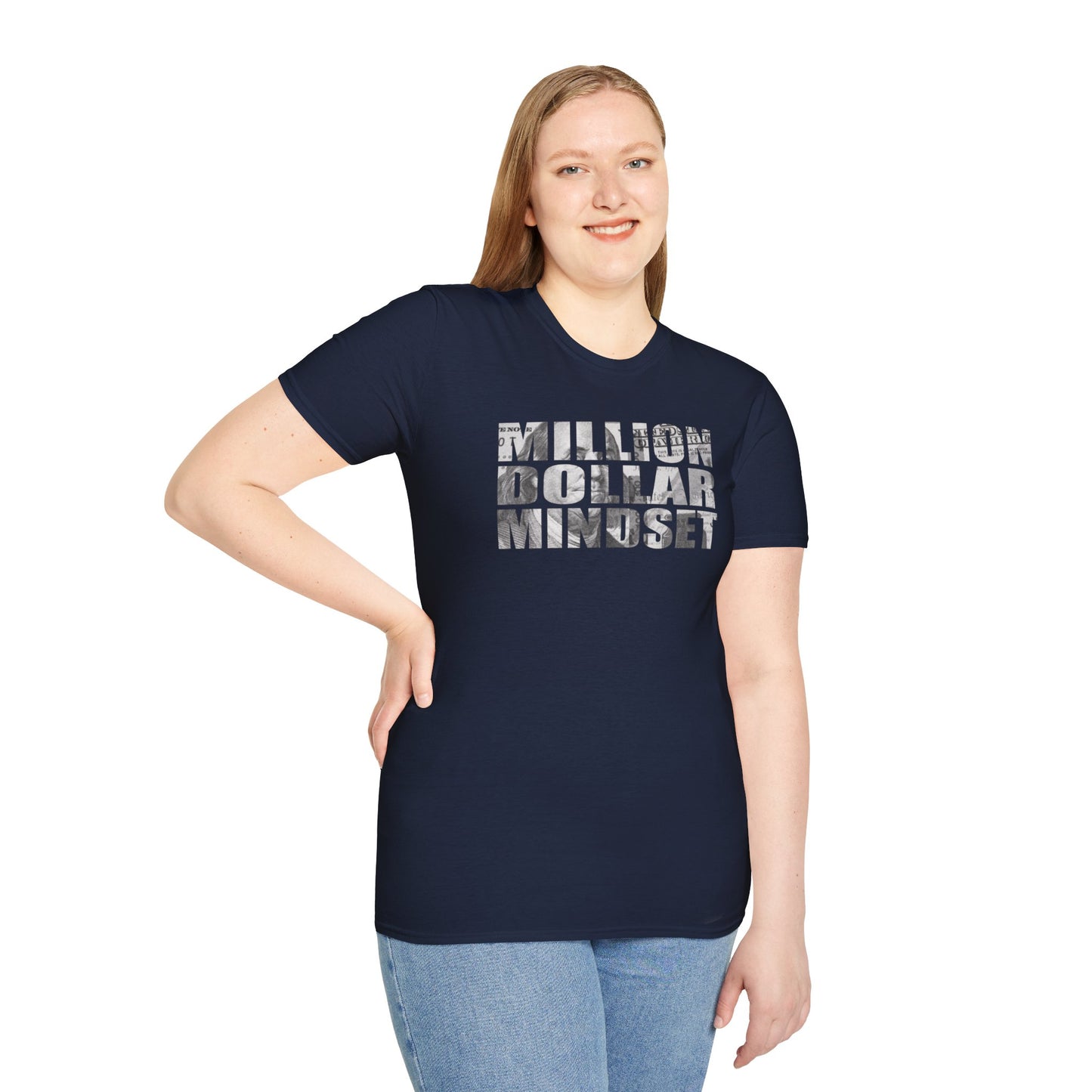 Million Dollar Mindset Unisex Softstyle T-Shirt - Motivational Apparel for Success Seekers