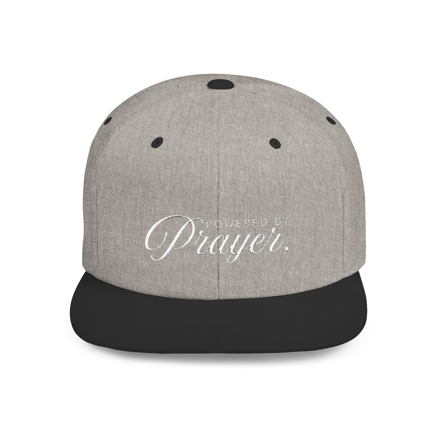 Powered By Prayer - Snapback Cap - Stylish Flat Bill Snapback