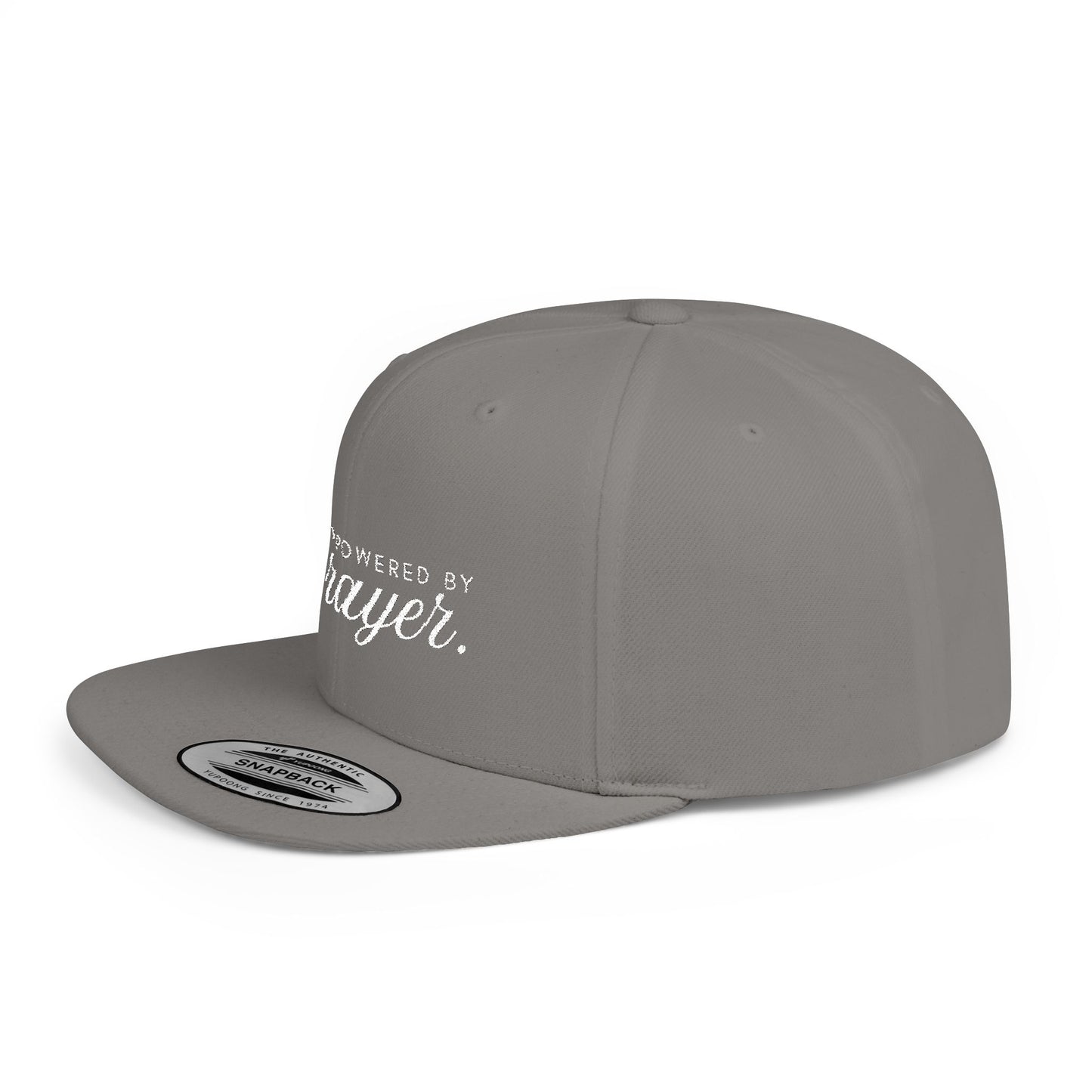 Powered By Prayer - Snapback Cap - Stylish Flat Bill Snapback