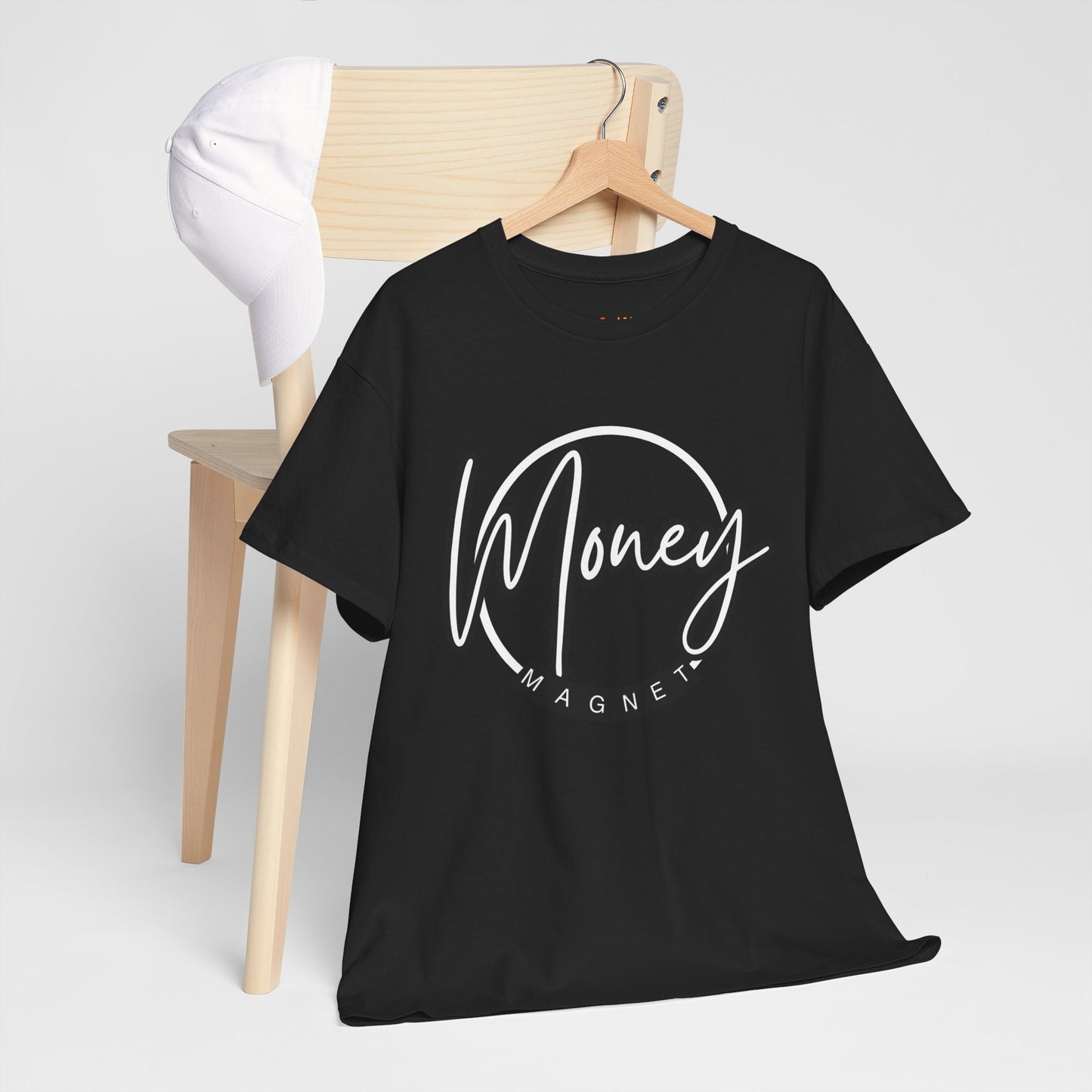 Money Magnet Unisex Heavy Cotton Tee – Motivational Graphic Tee for Positive Vibes