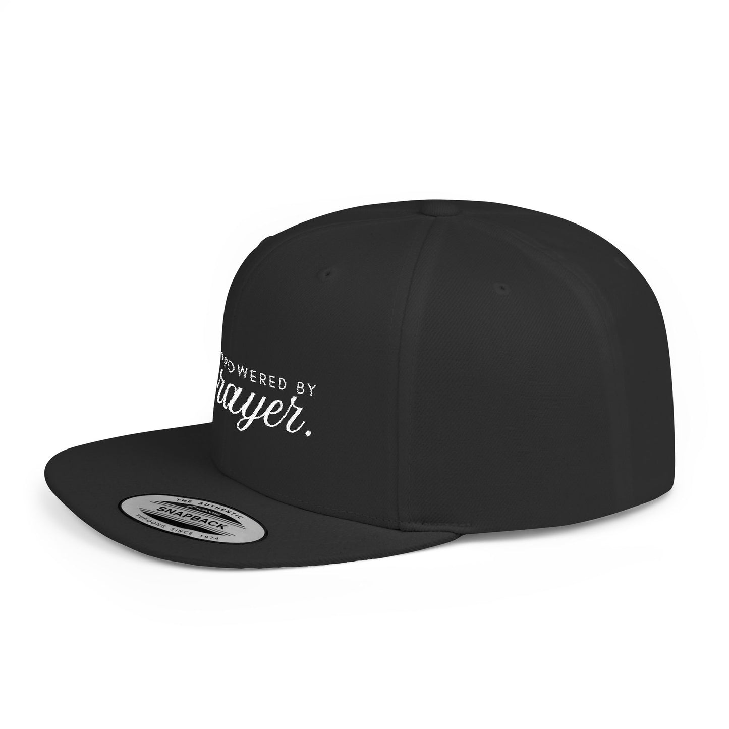 Powered By Prayer - Snapback Cap - Stylish Flat Bill Snapback
