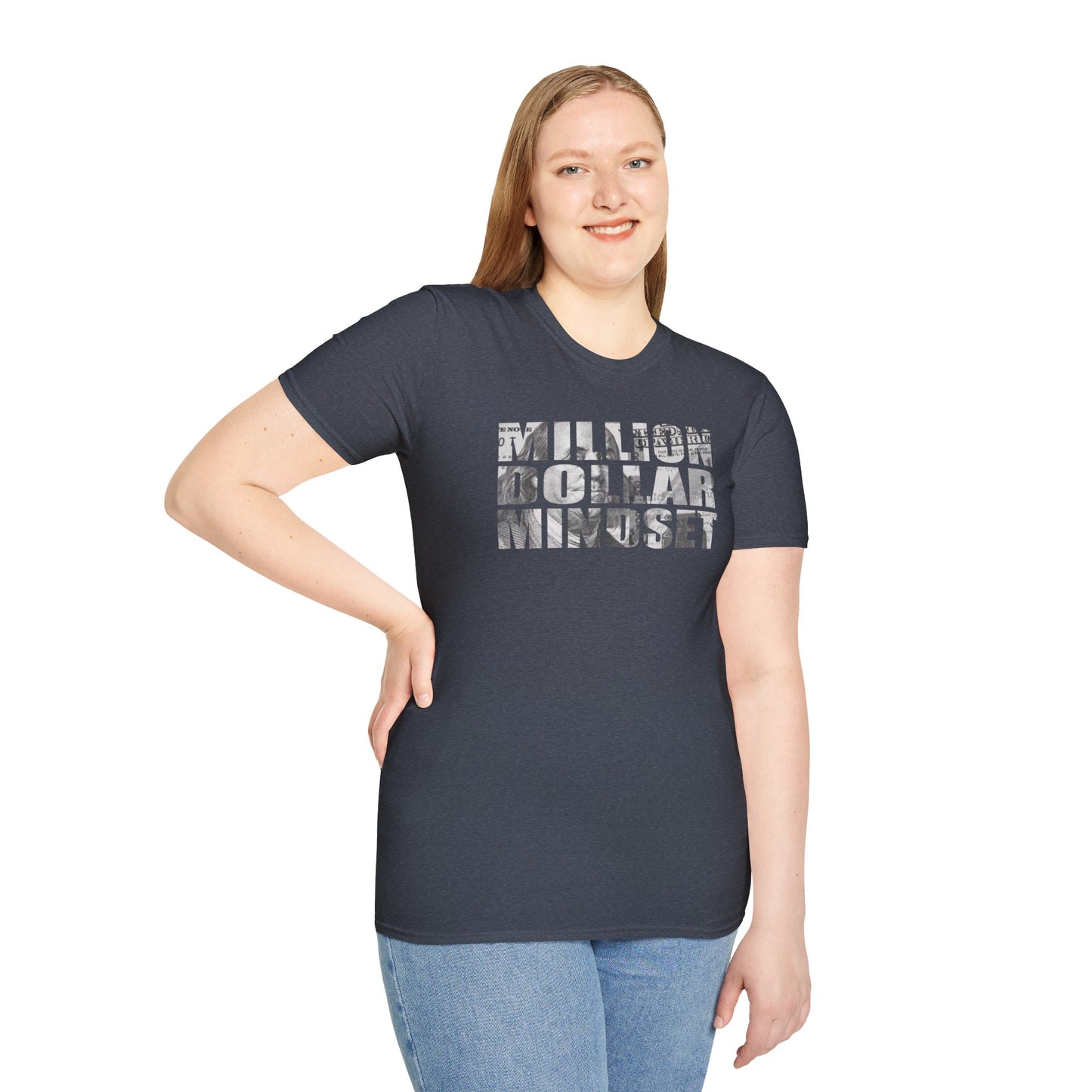 Million Dollar Mindset Unisex Softstyle T-Shirt - Motivational Apparel for Success Seekers