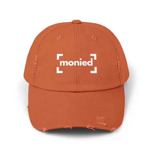 Trendy Distressed Cap - Monied Hat, Unisex Fashion Accessory, Gift for Entrepreneurs, Casual Everyday Wear, Adjustable
