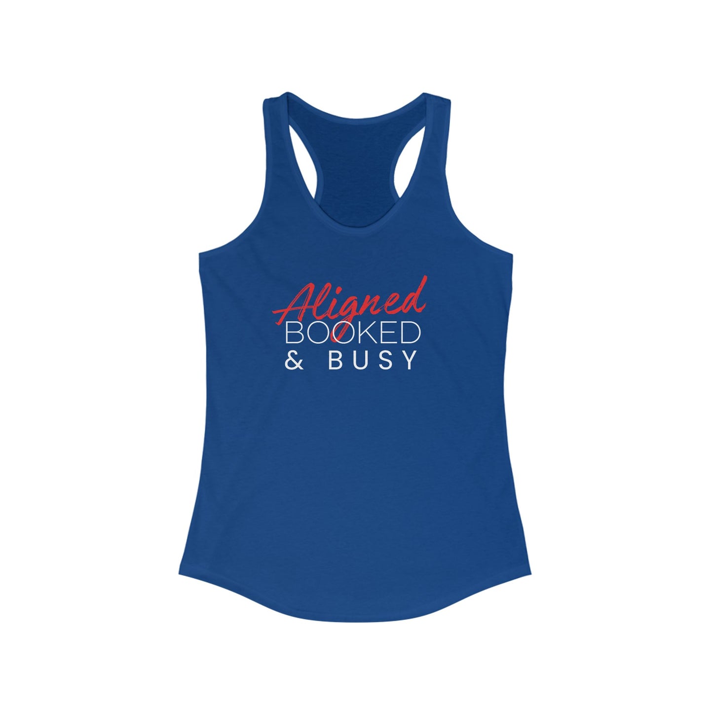 Aligned, Booked & Busy Women's Racerback Tank Top