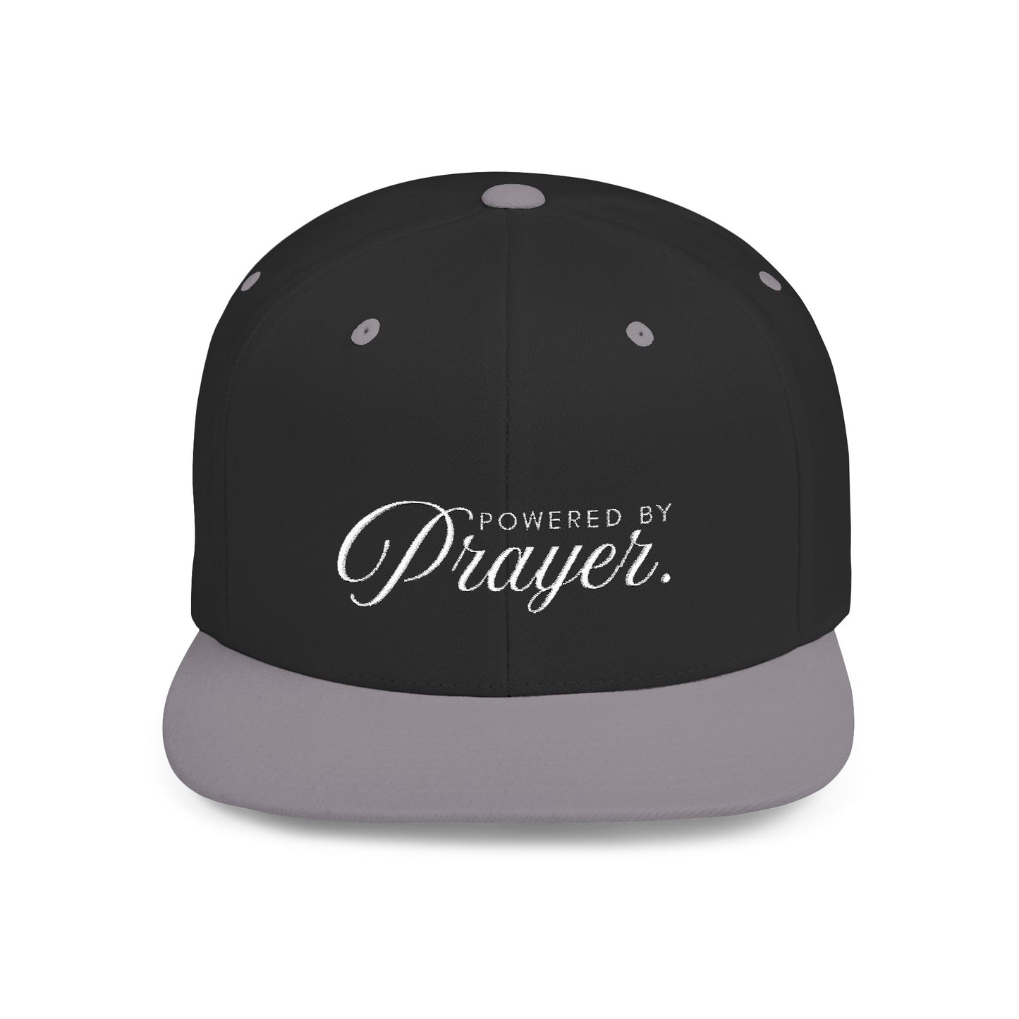 Powered By Prayer - Snapback Cap - Stylish Flat Bill Snapback