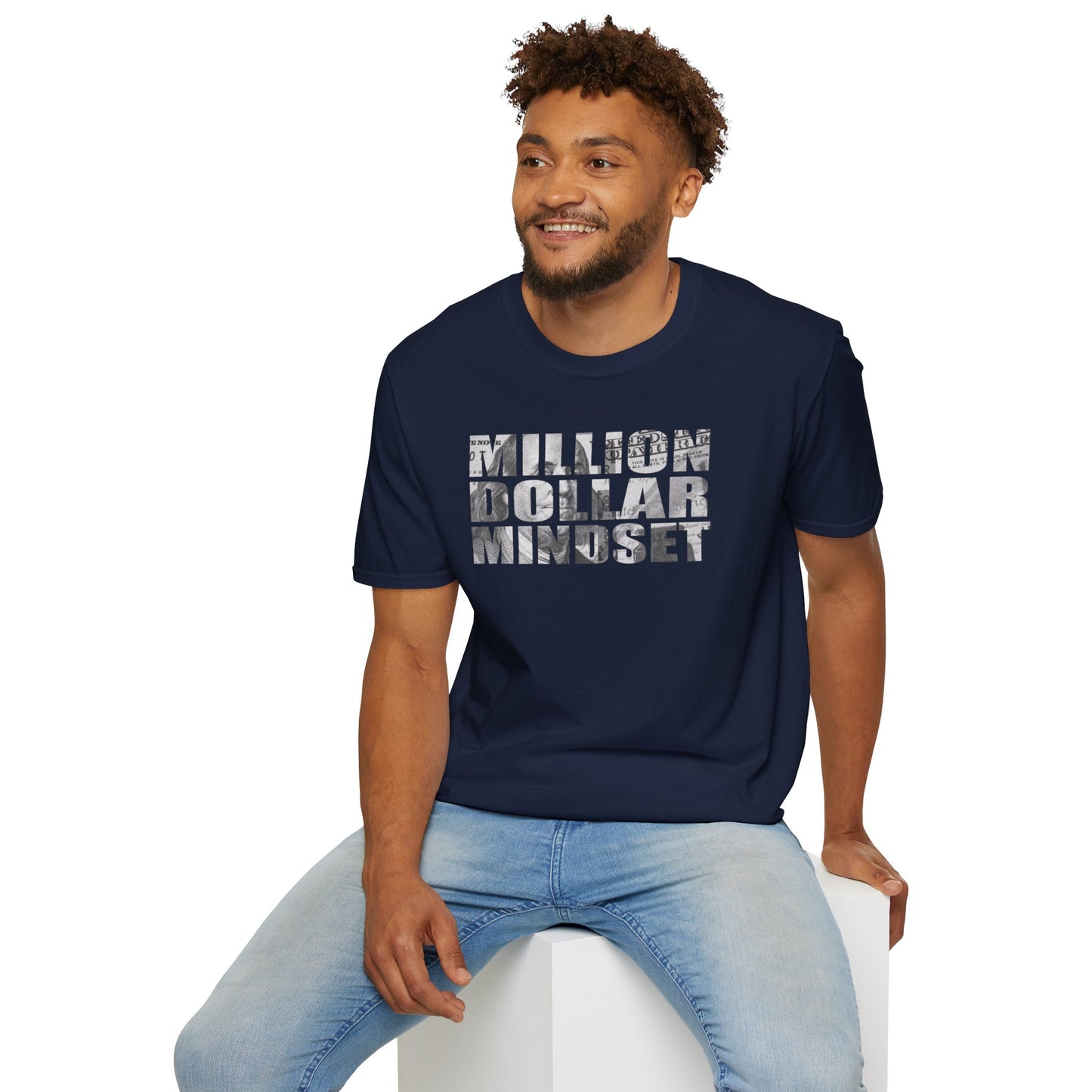 Million Dollar Mindset Unisex Softstyle T-Shirt - Motivational Apparel for Success Seekers