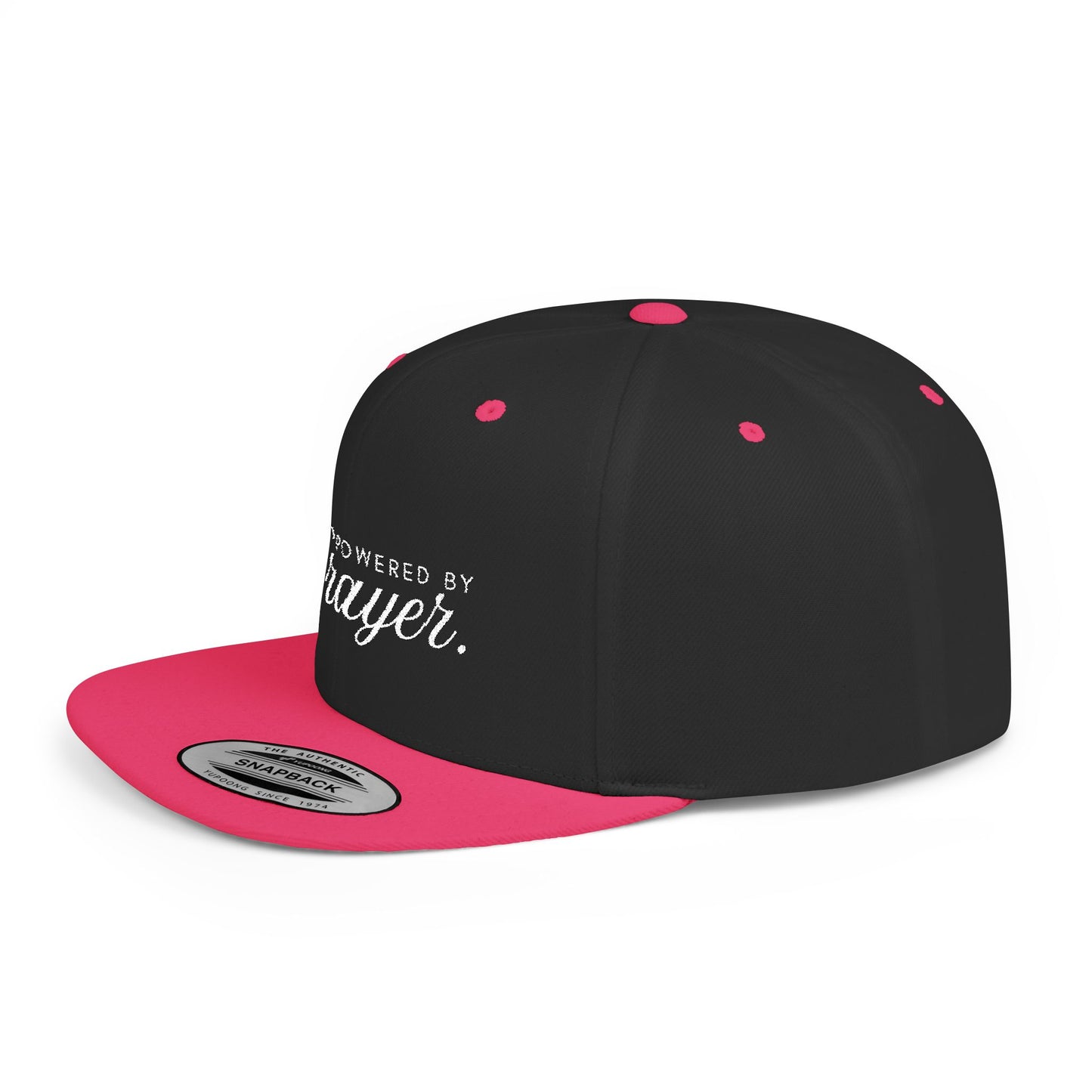 Powered By Prayer - Snapback Cap - Stylish Flat Bill Snapback