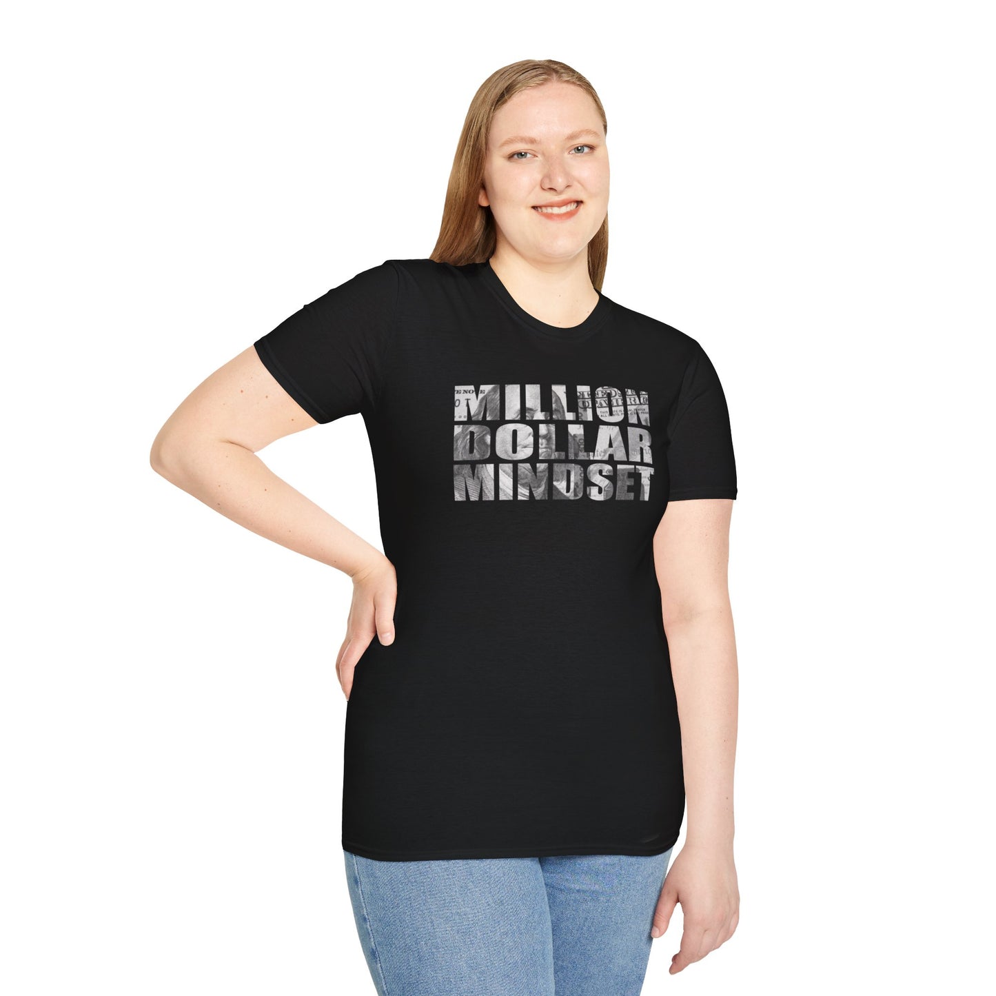 Million Dollar Mindset Unisex Softstyle T-Shirt - Motivational Apparel for Success Seekers