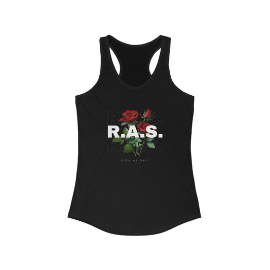 Floral Graphic Rich As Shit Racerback Tank