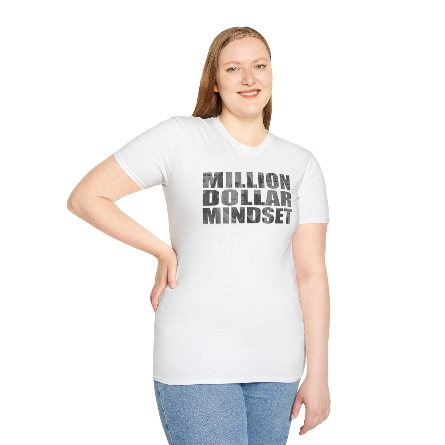 Million Dollar Mindset Unisex Softstyle T-Shirt - Motivational Apparel for Success Seekers
