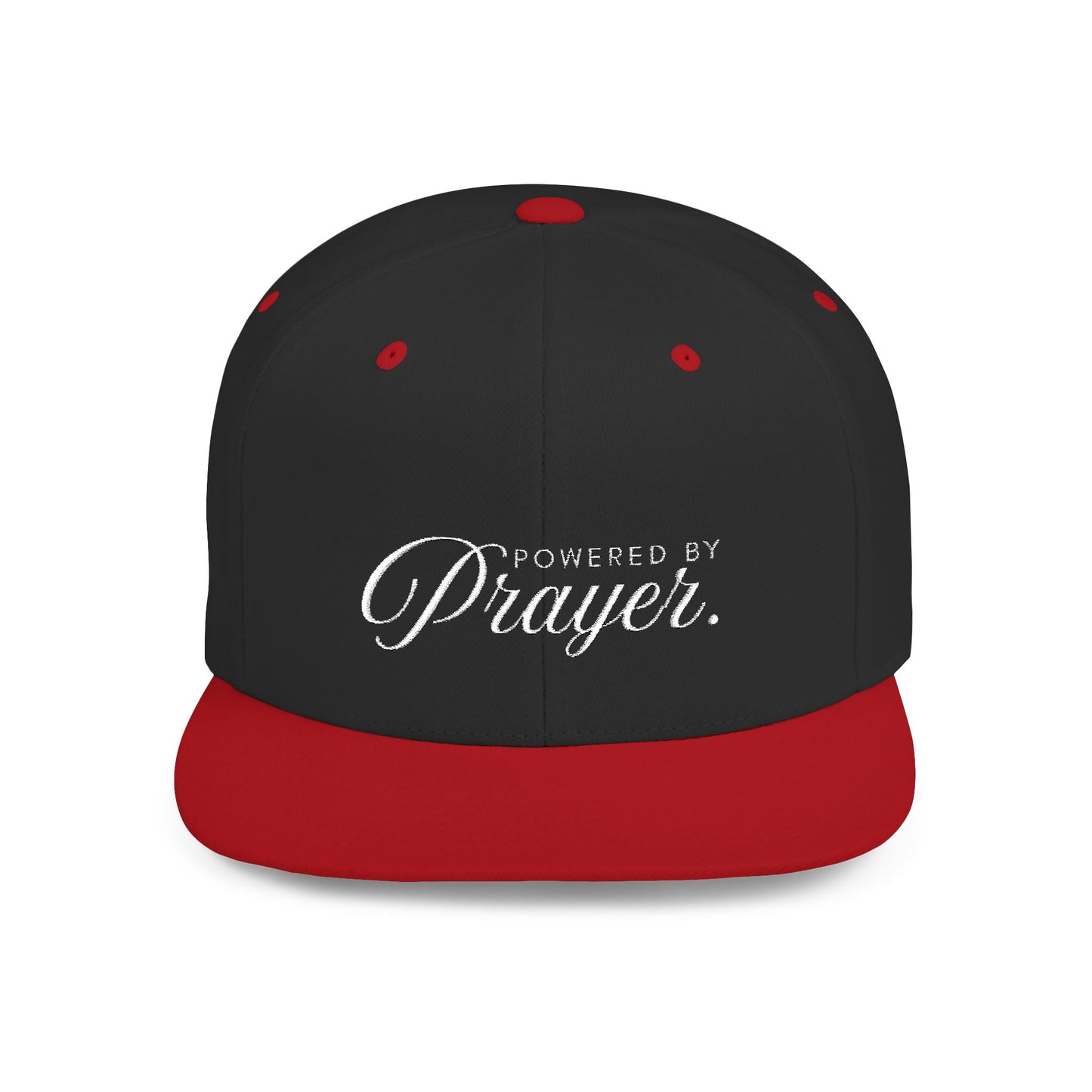 Powered By Prayer - Snapback Cap - Stylish Flat Bill Snapback