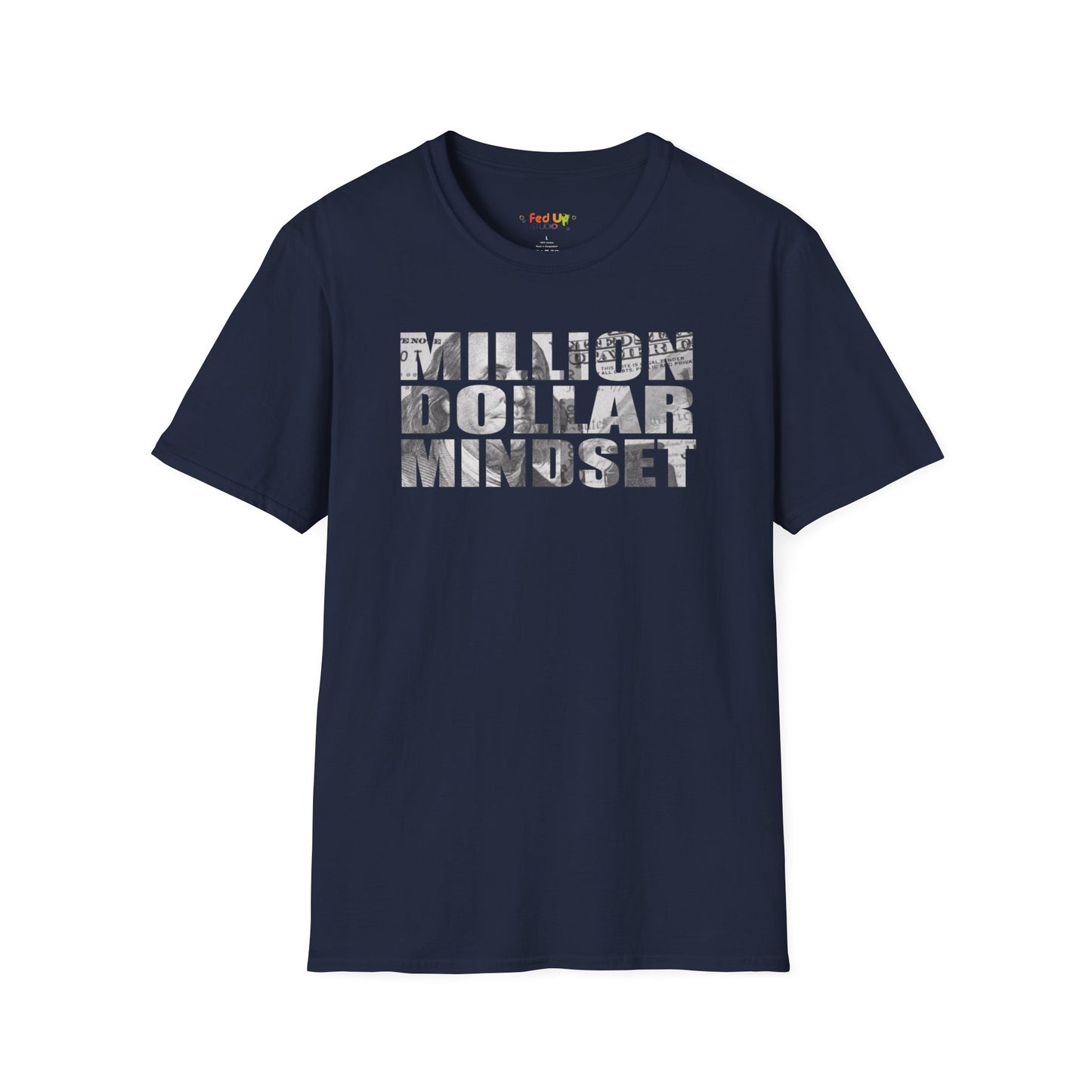 Million Dollar Mindset Unisex Softstyle T-Shirt - Motivational Apparel for Success Seekers