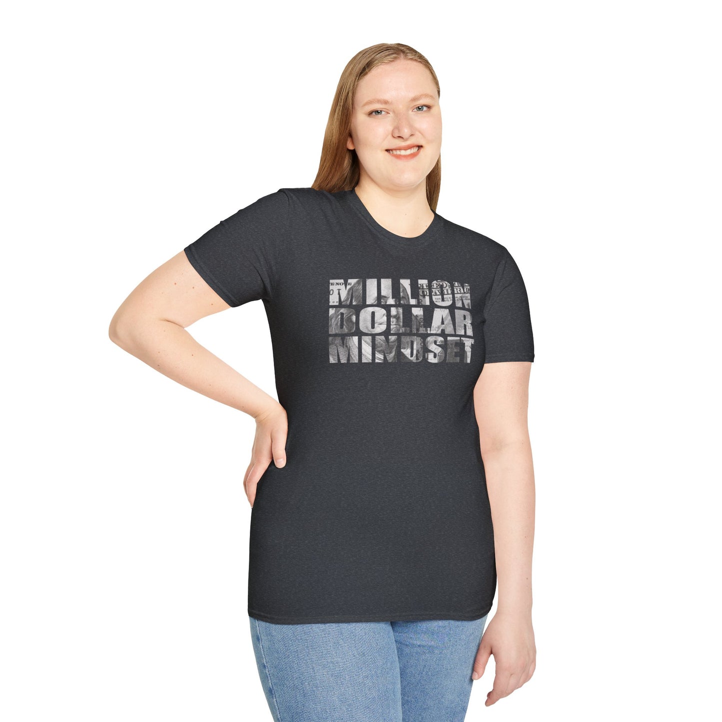 Million Dollar Mindset Unisex Softstyle T-Shirt - Motivational Apparel for Success Seekers