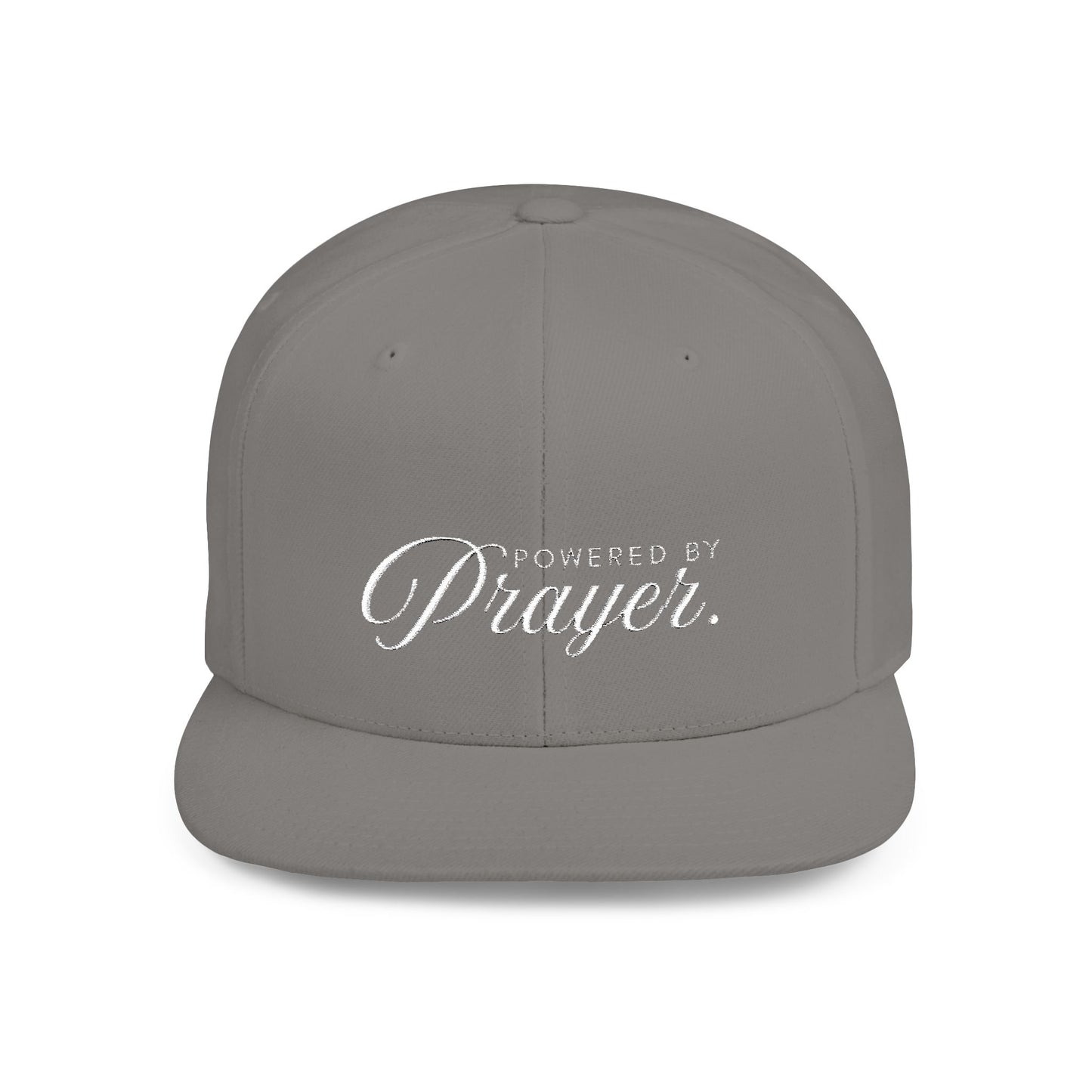 Powered By Prayer - Snapback Cap - Stylish Flat Bill Snapback